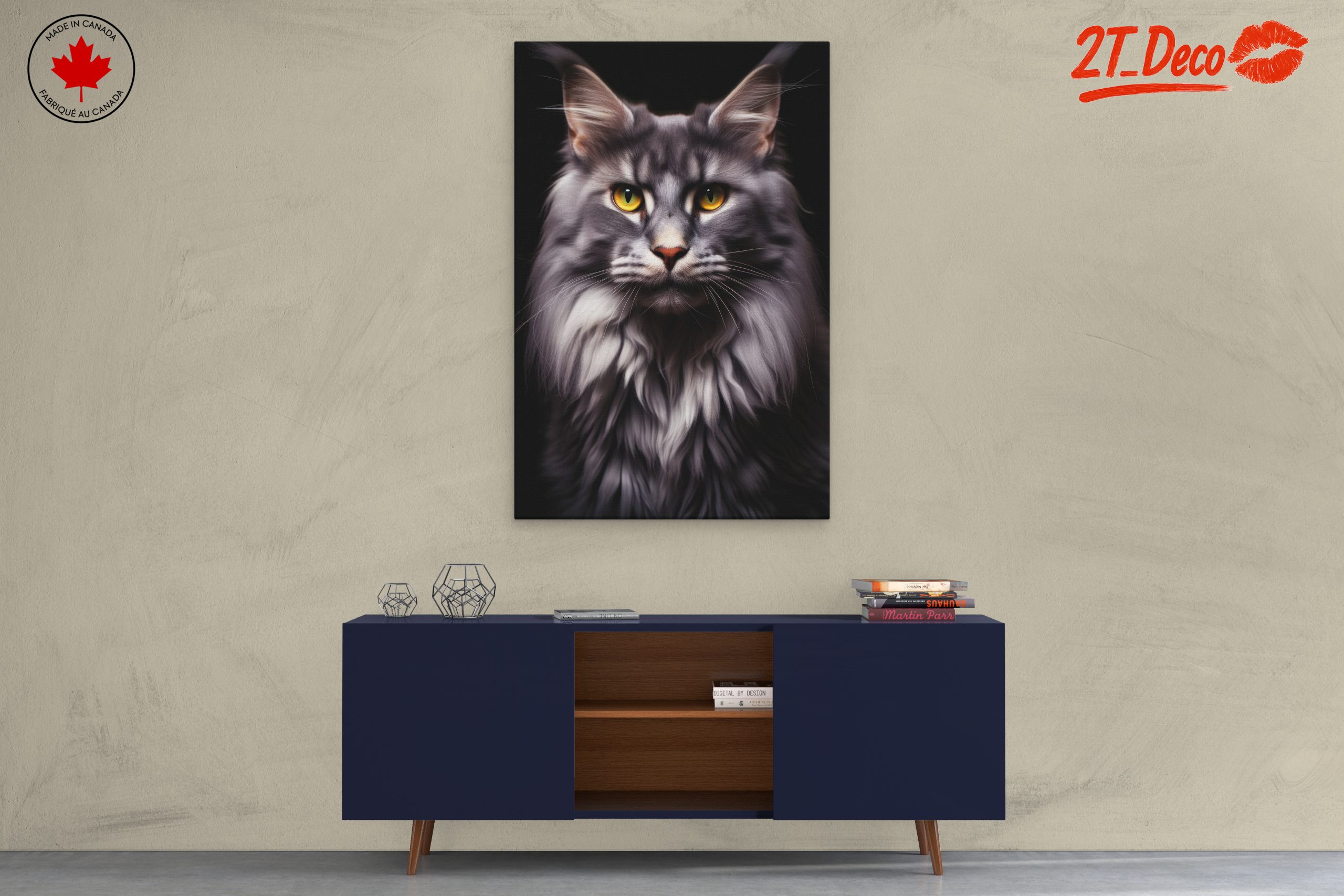 Majestic Feline Portrait on Black Background - Image 3