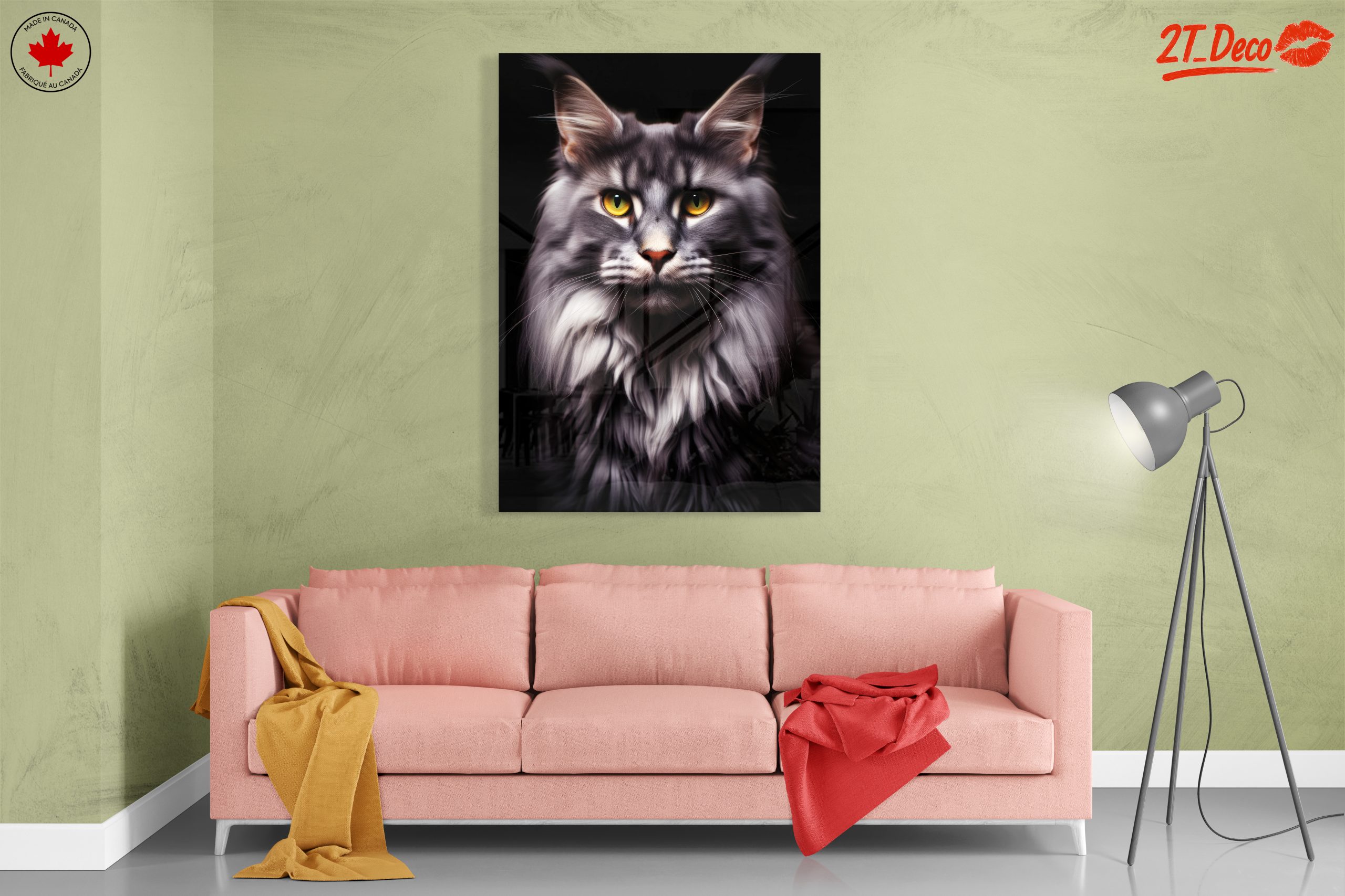 Majestic Feline Portrait on Black Background - Image 7