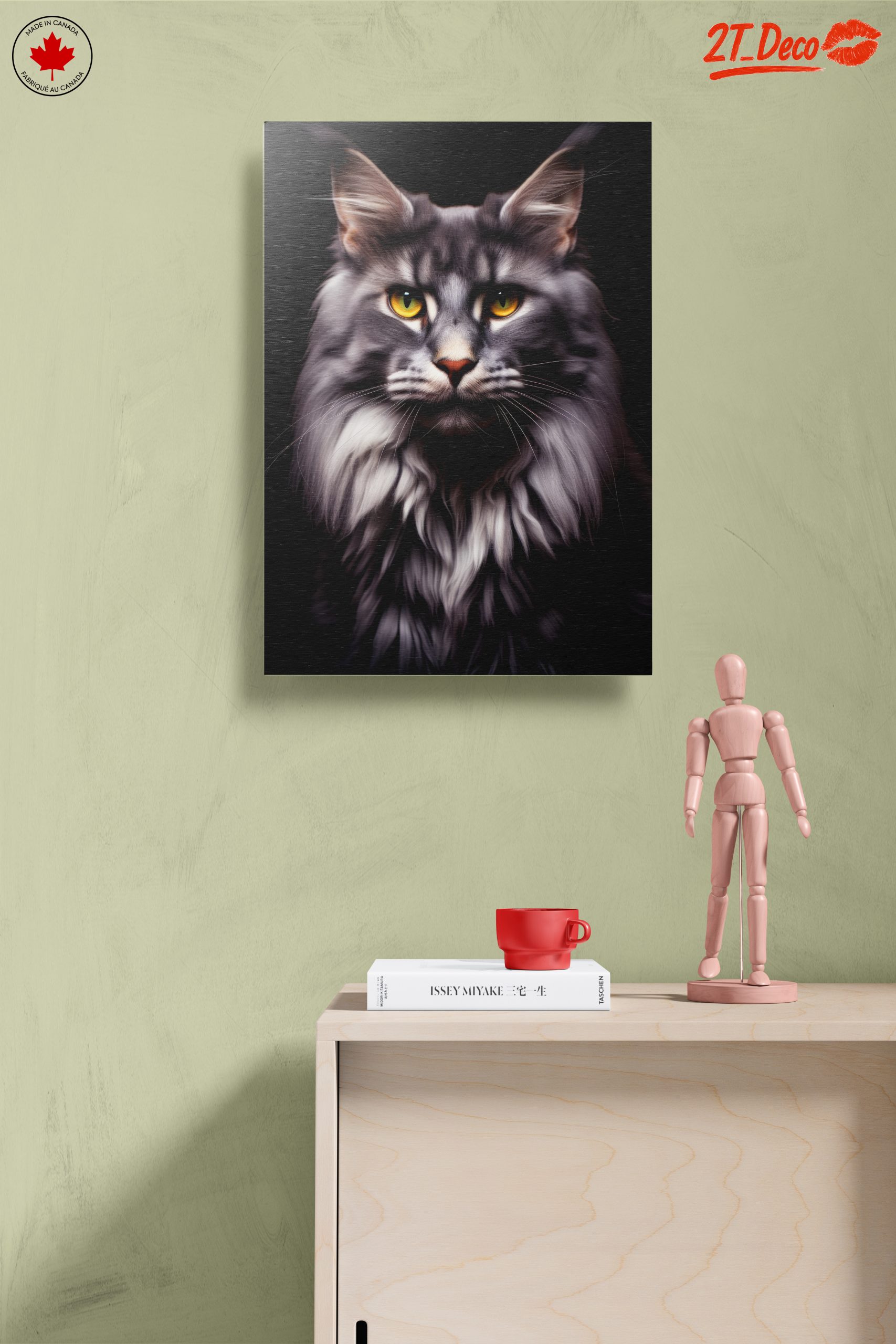 Majestic Feline Portrait on Black Background - Image 14