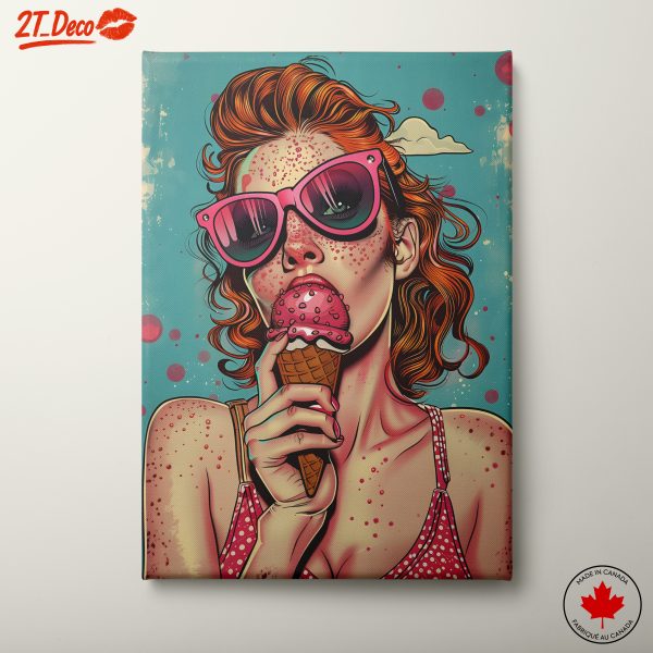Playful Coquette Art Featuring Ice Cream