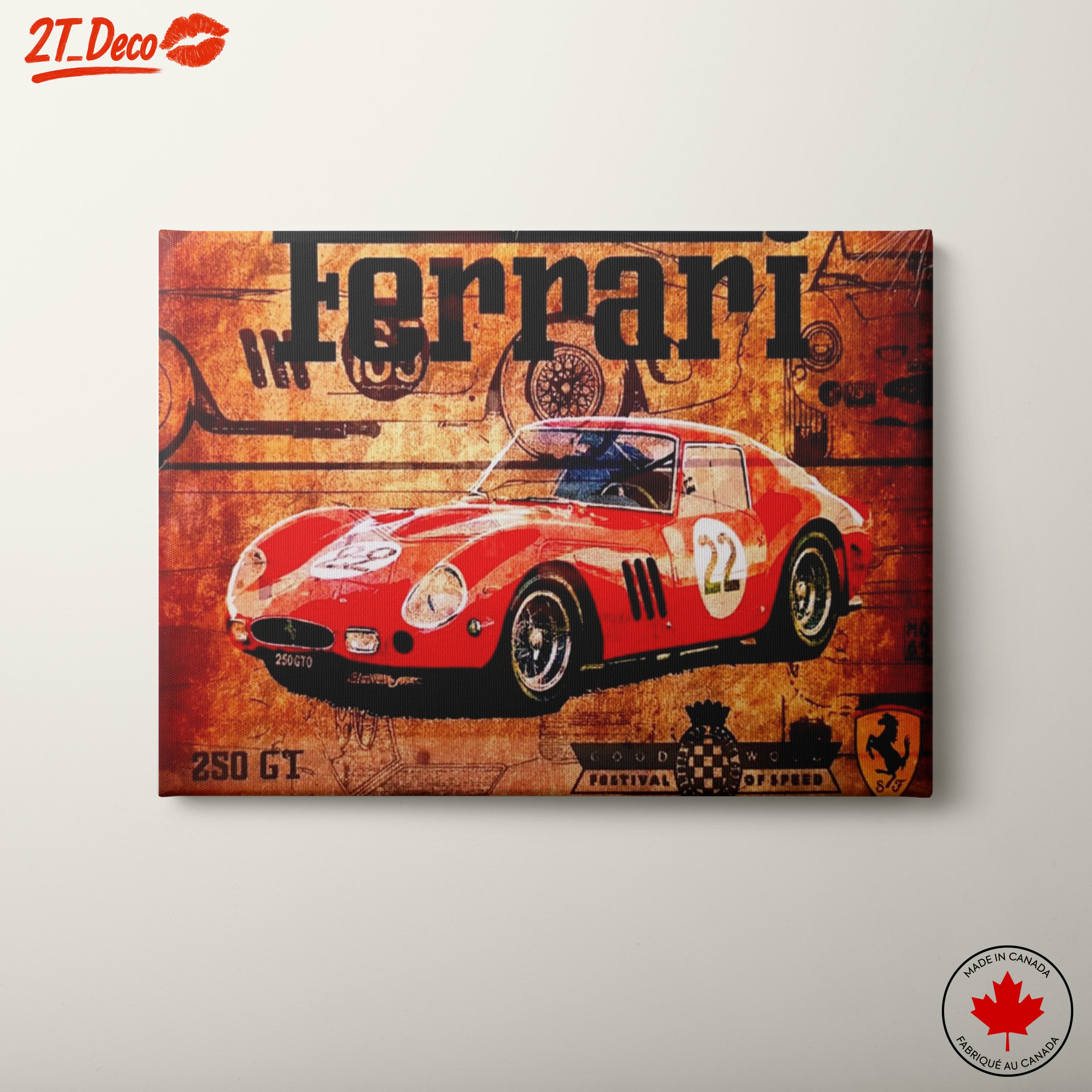 Vintage Ferrari 250 GT Artwork