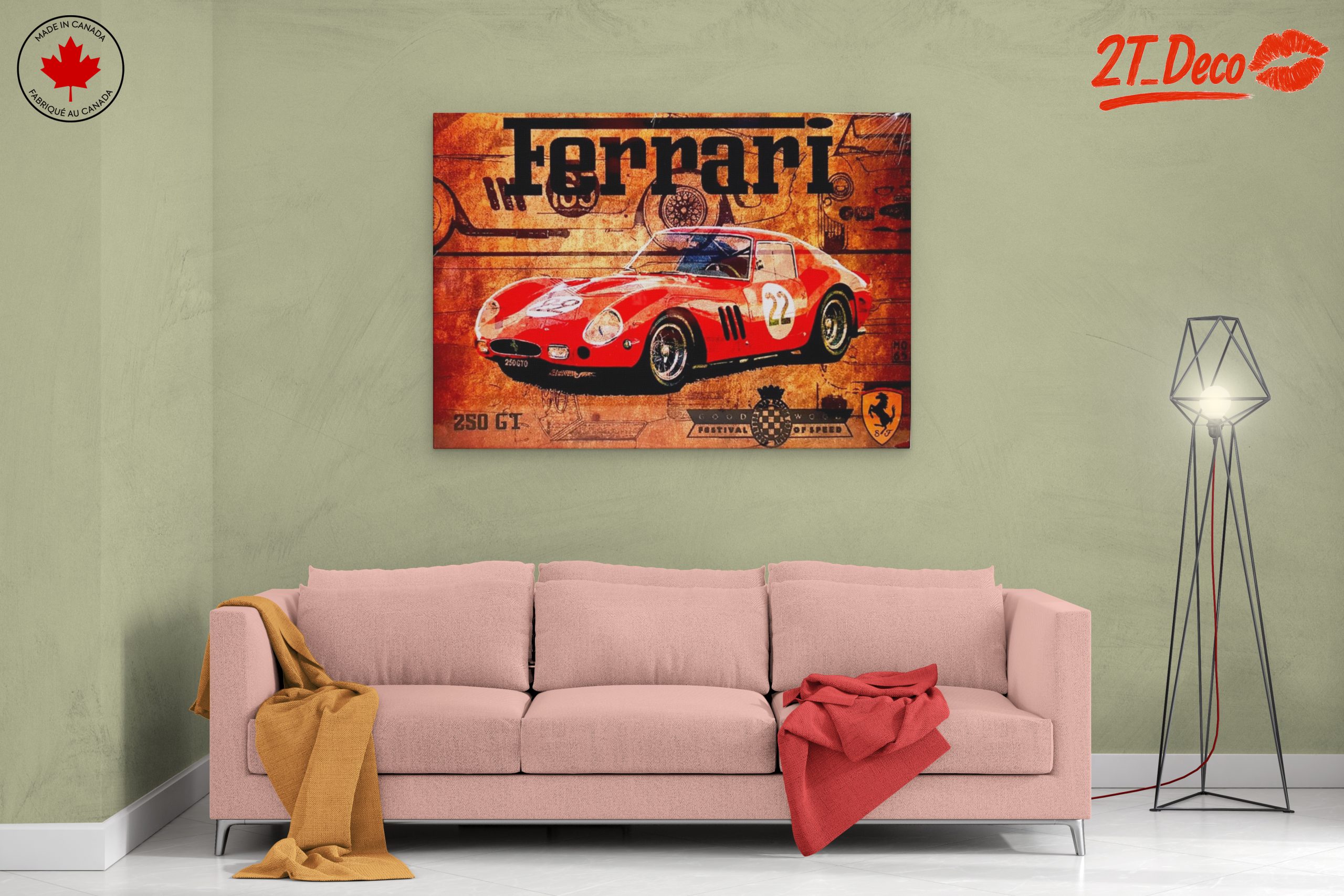 Vintage Ferrari 250 GT Artwork - Image 2