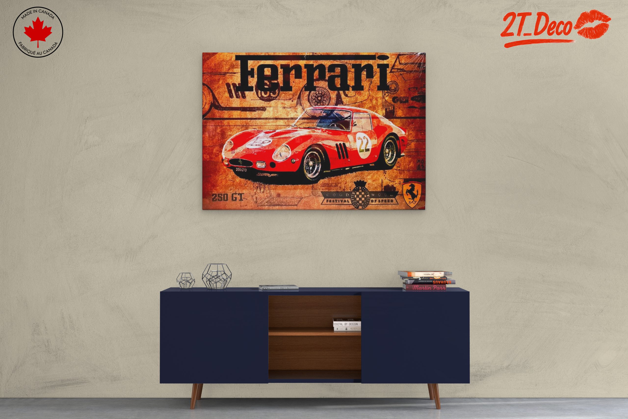 Vintage Ferrari 250 GT Artwork - Image 3
