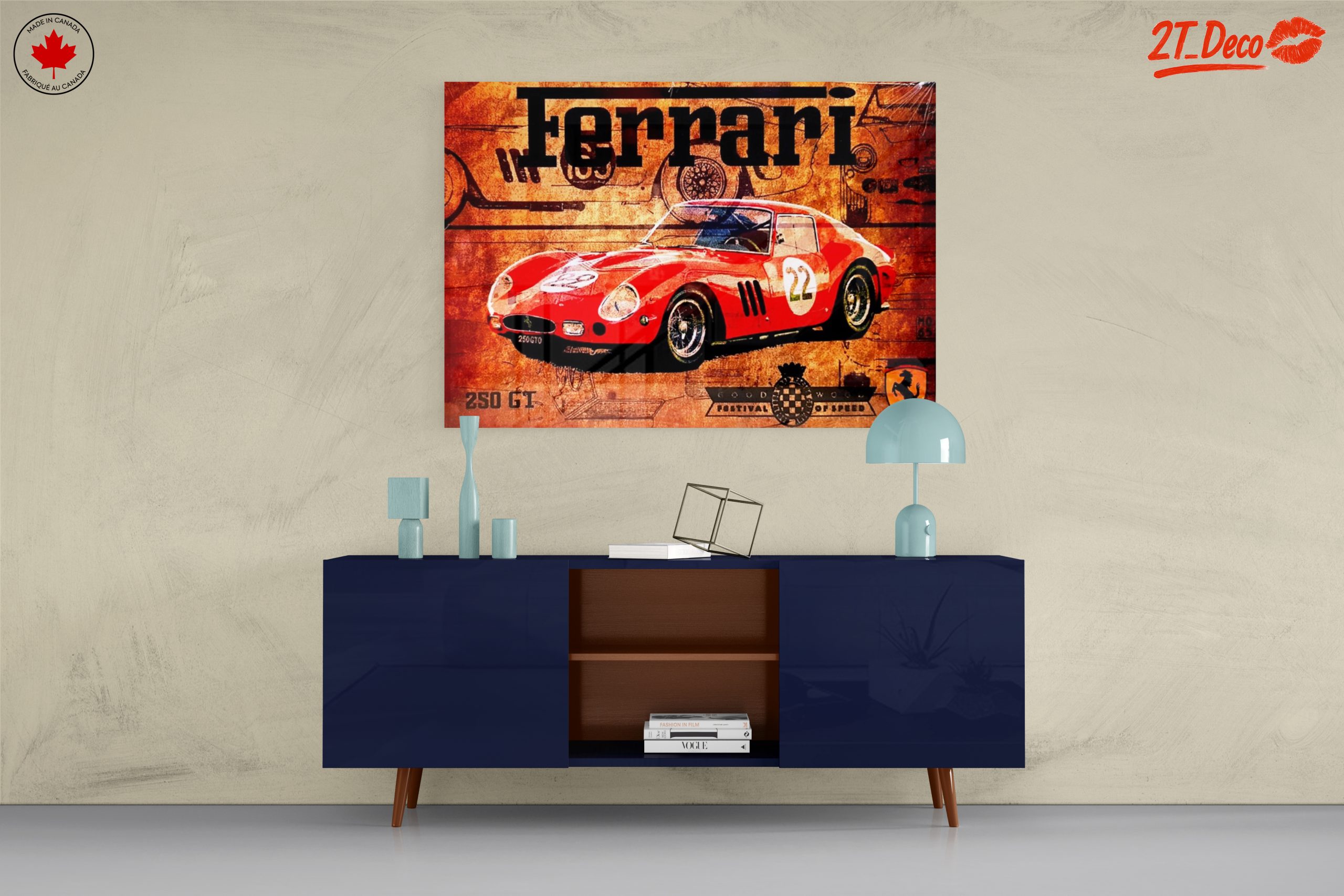 Vintage Ferrari 250 GT Artwork - Image 8