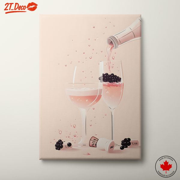 Elegant Sparkling Drink Illustration