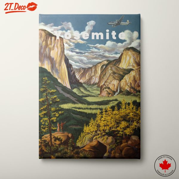 Yosemite National Park Vintage Adventure Art