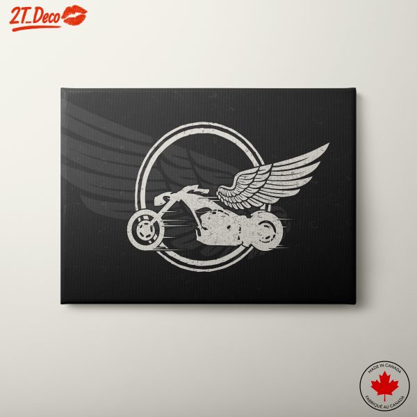 Motorcycle With Wings Graphic Art