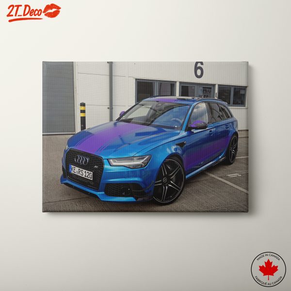 Stylish Audi RS6 in Striking Blue and Purple
