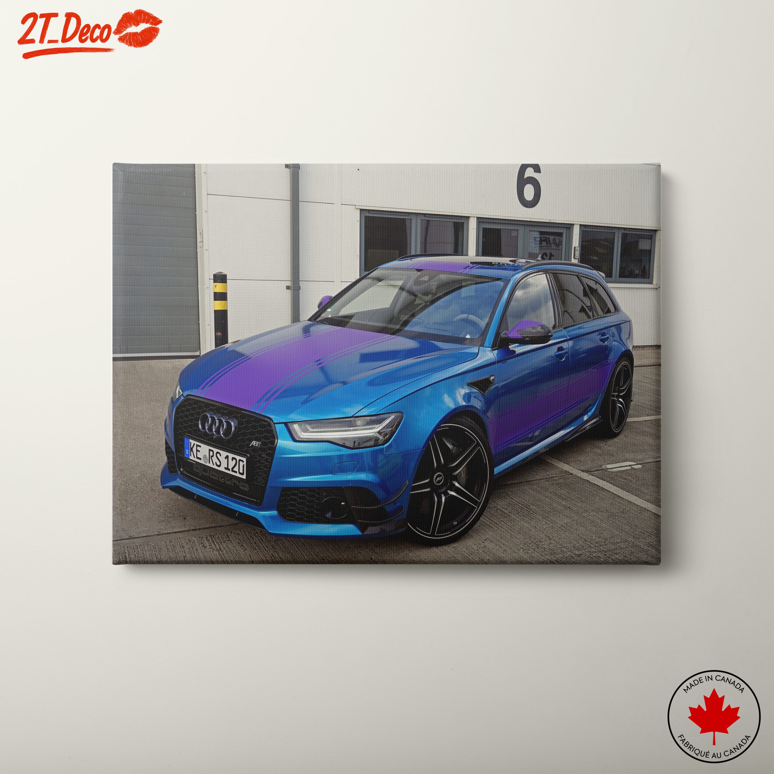 Stylish Audi RS6 in Striking Blue and Purple