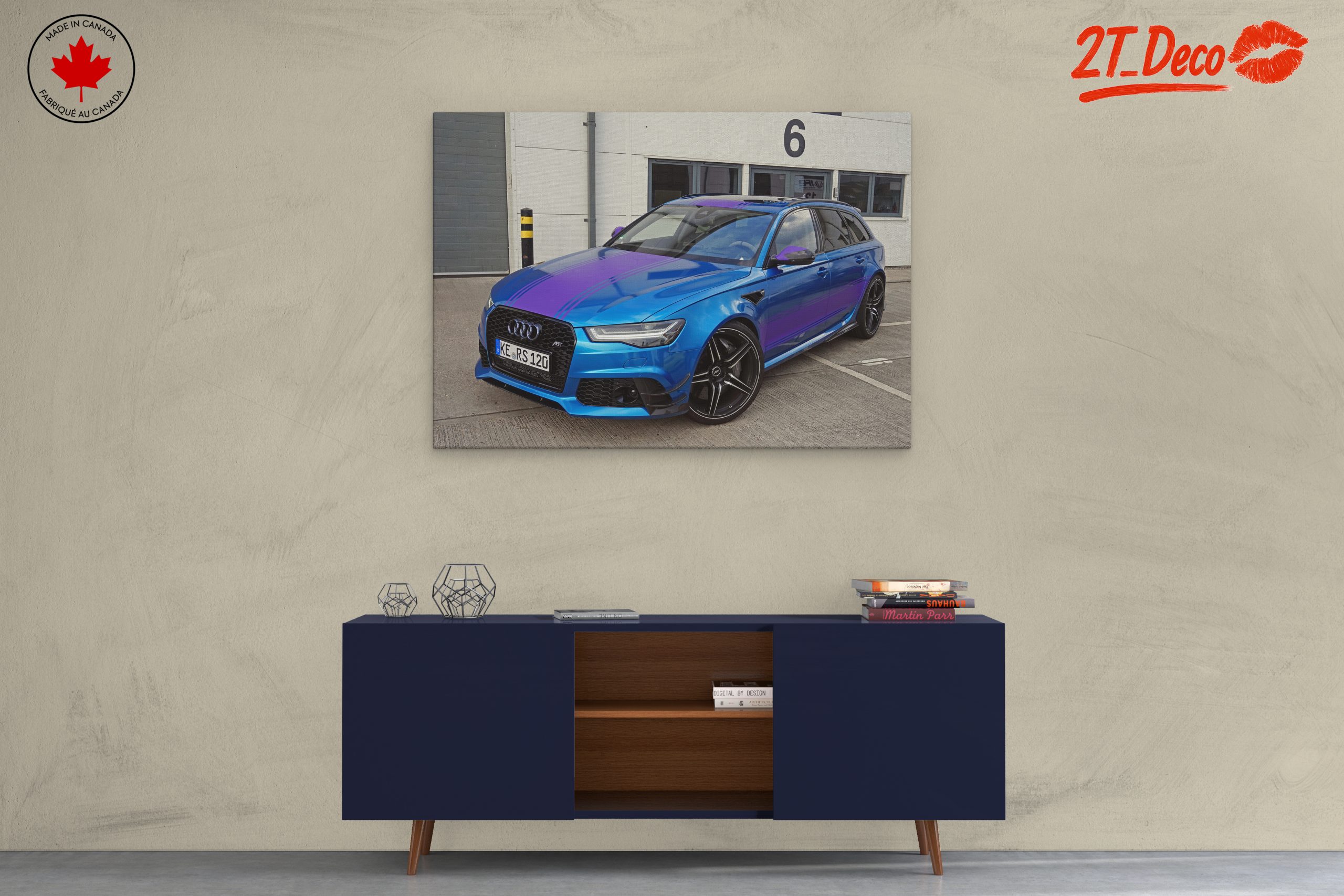 Stylish Audi RS6 in Striking Blue and Purple - Image 3