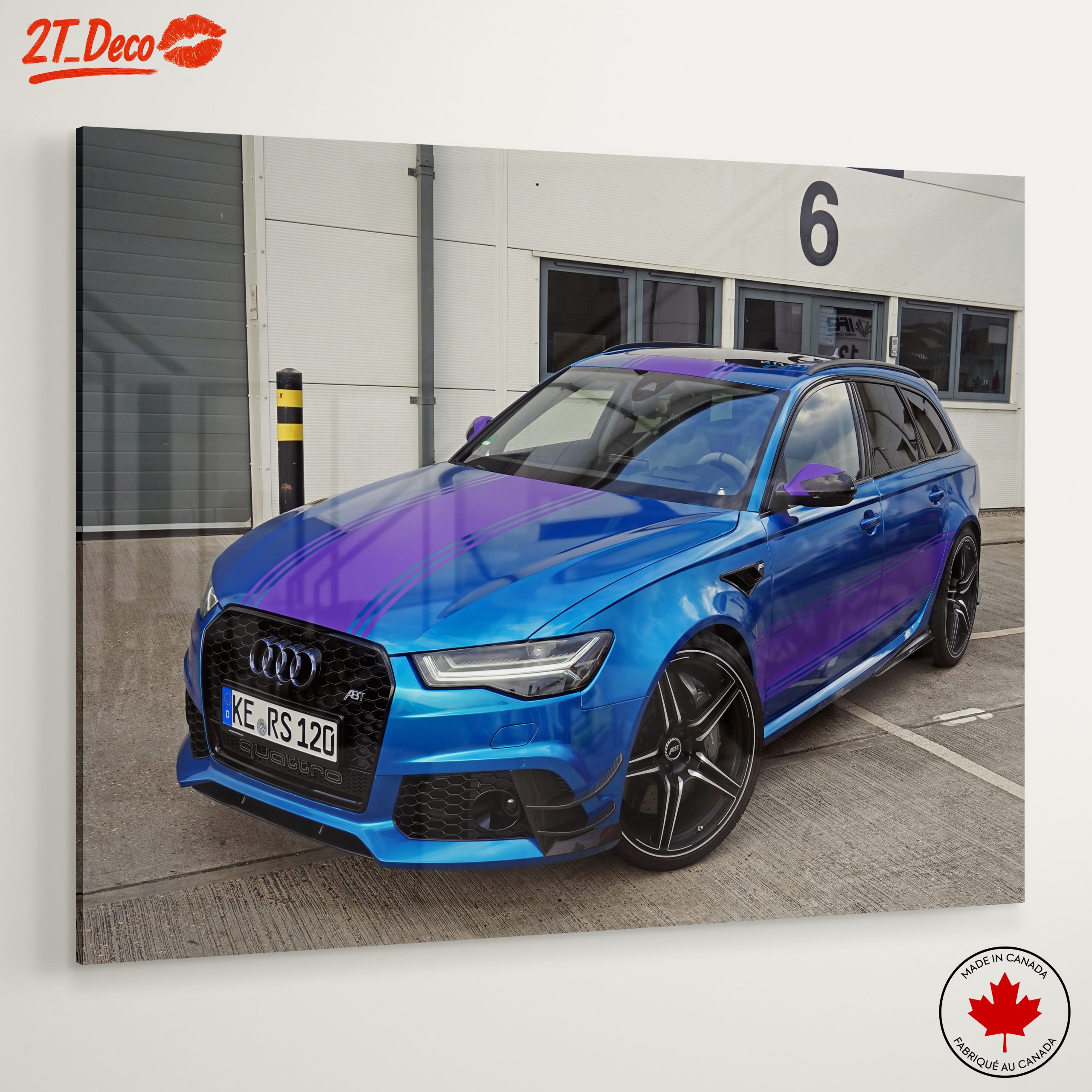 Stylish Audi RS6 in Striking Blue and Purple - Image 6