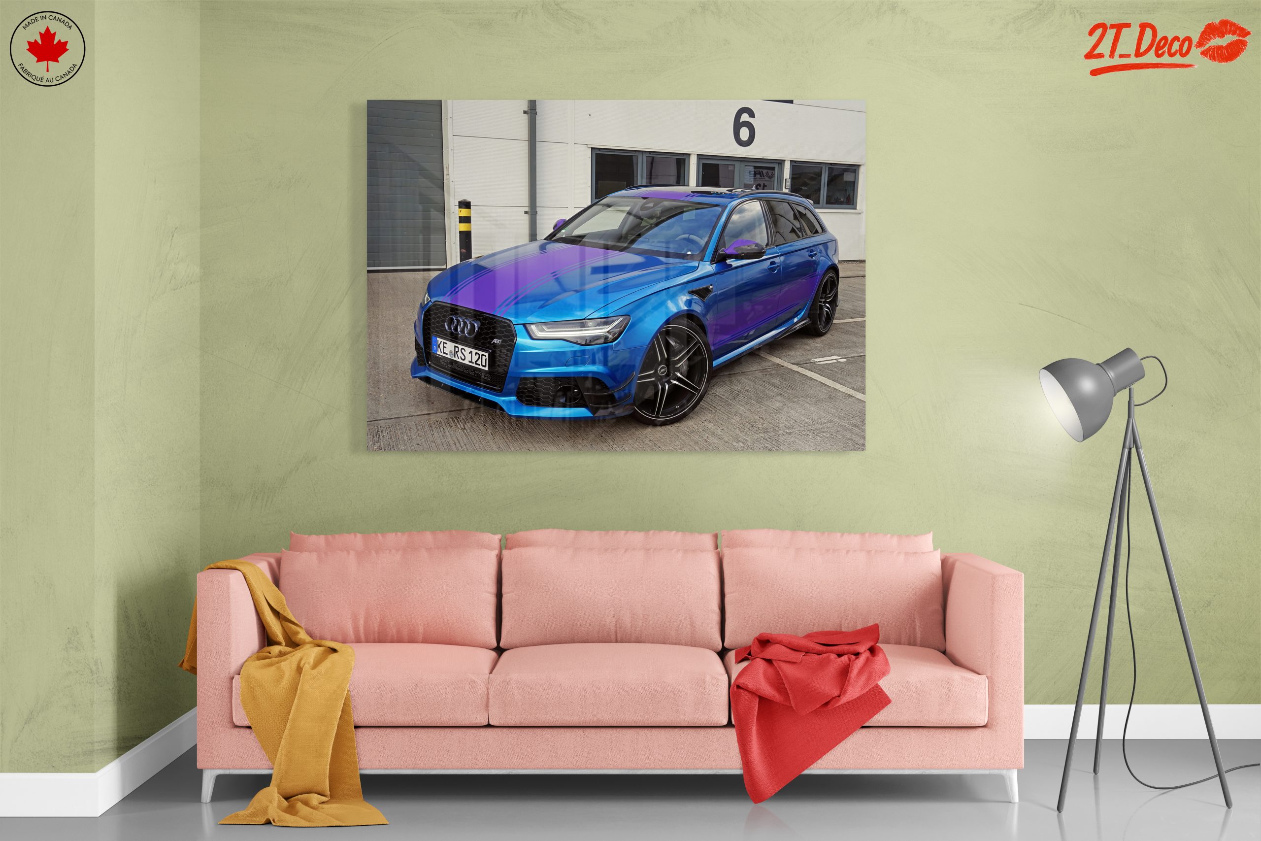 Stylish Audi RS6 in Striking Blue and Purple - Image 7