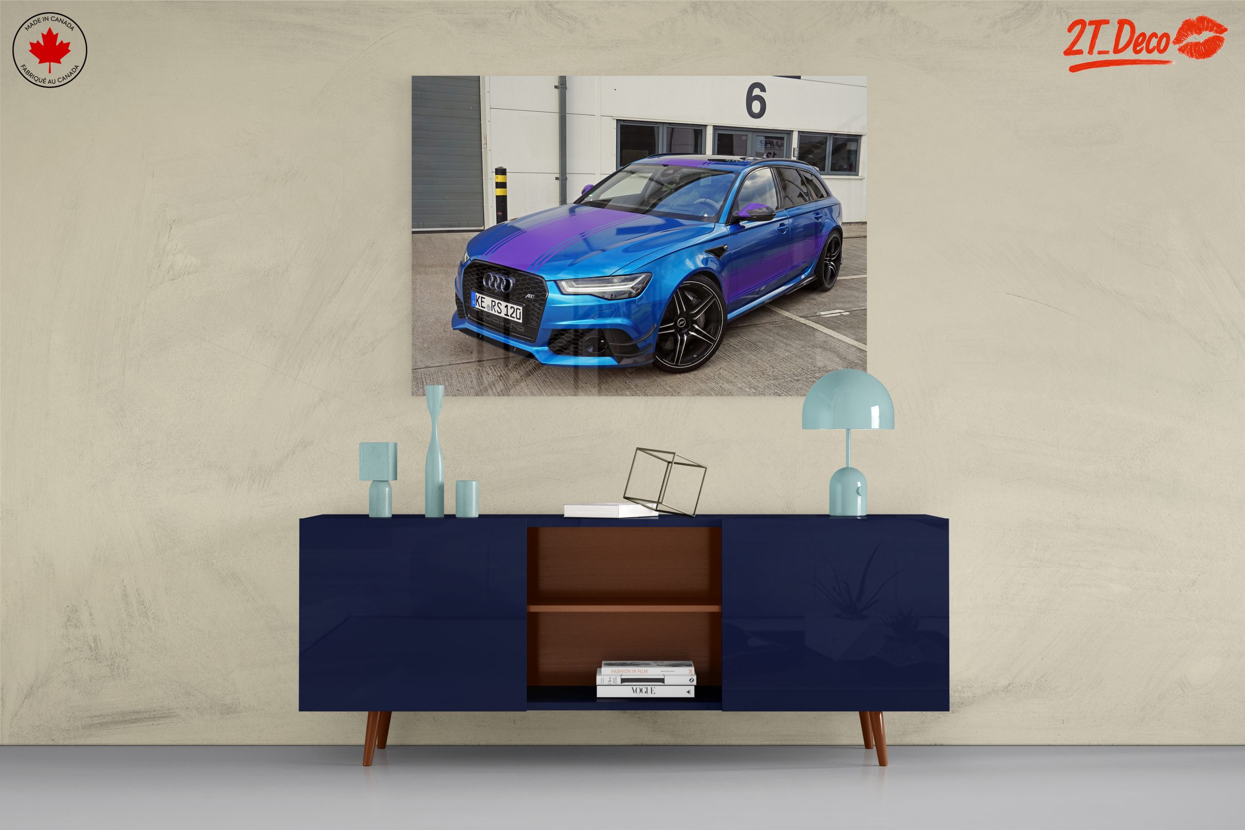 Stylish Audi RS6 in Striking Blue and Purple - Image 8