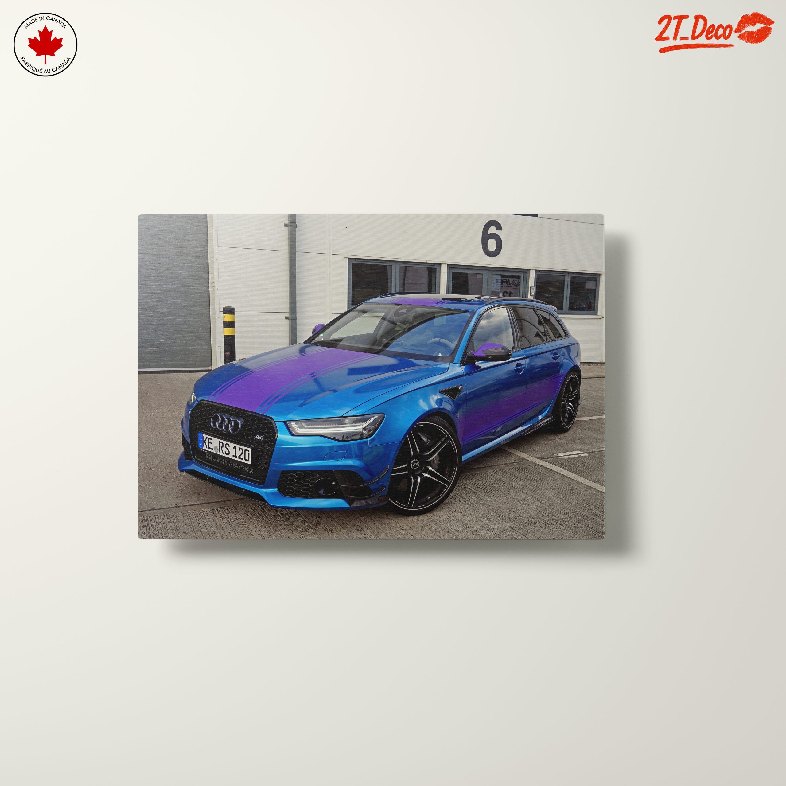 Stylish Audi RS6 in Striking Blue and Purple - Image 10