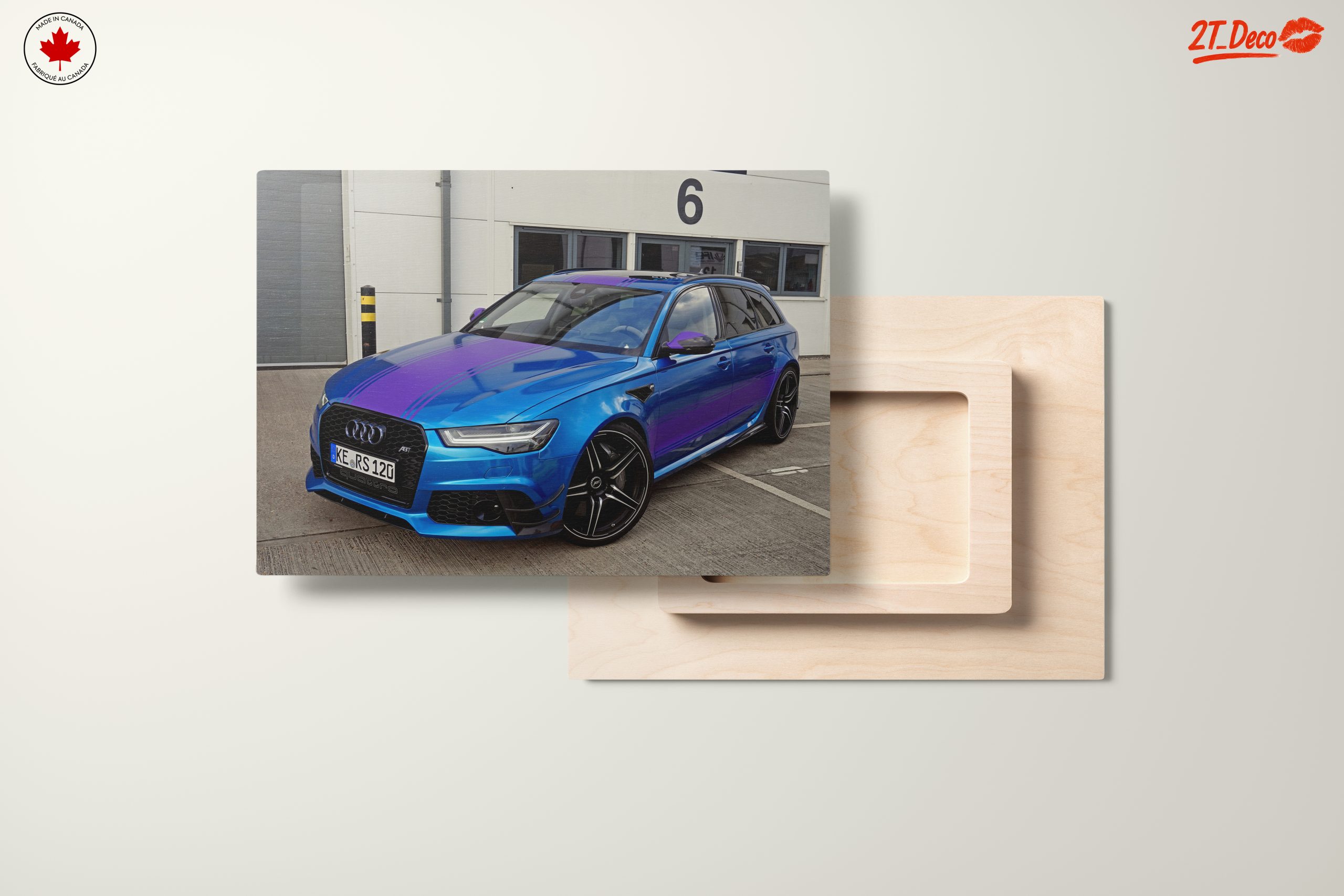 Stylish Audi RS6 in Striking Blue and Purple - Image 11