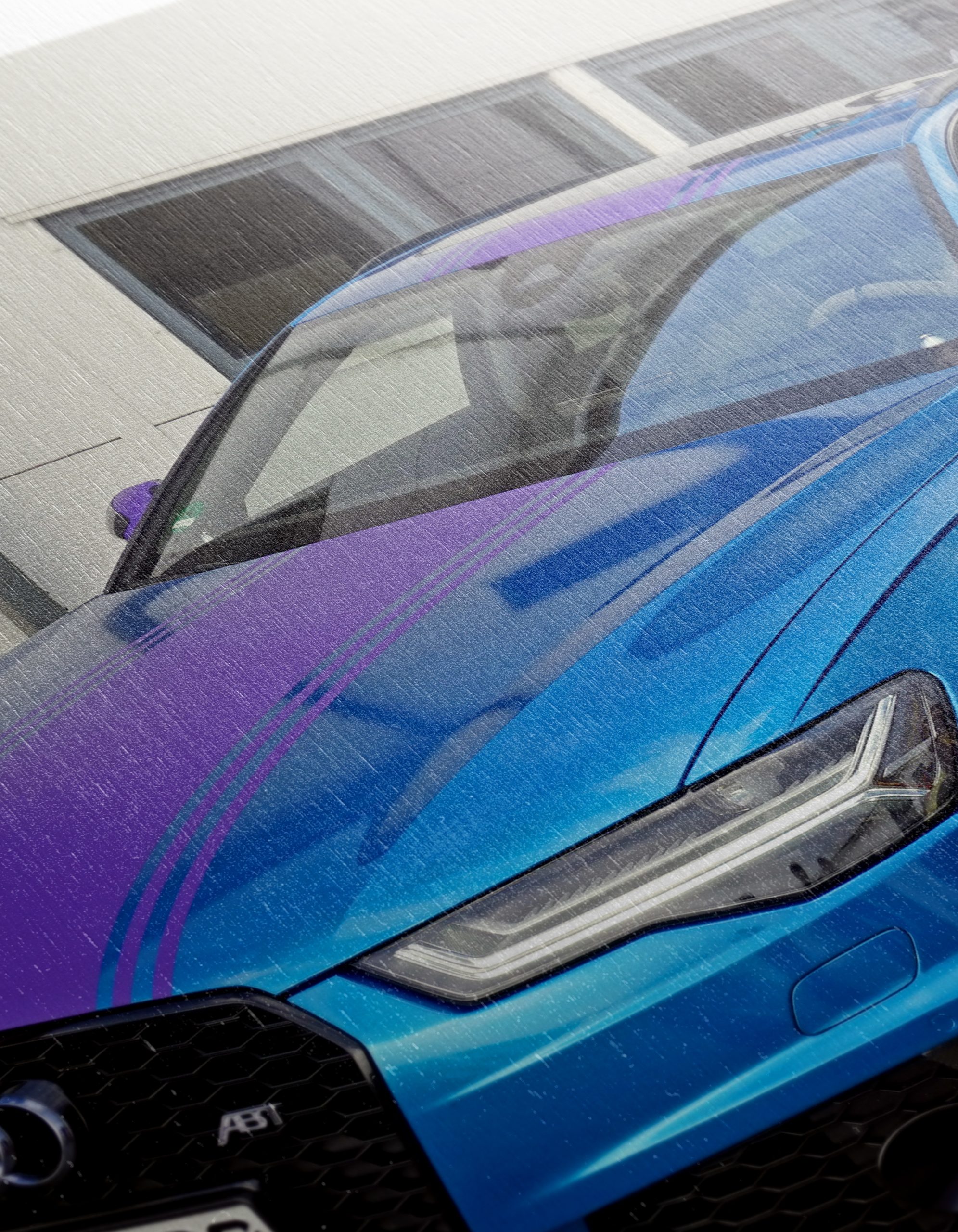 Stylish Audi RS6 in Striking Blue and Purple - Image 12