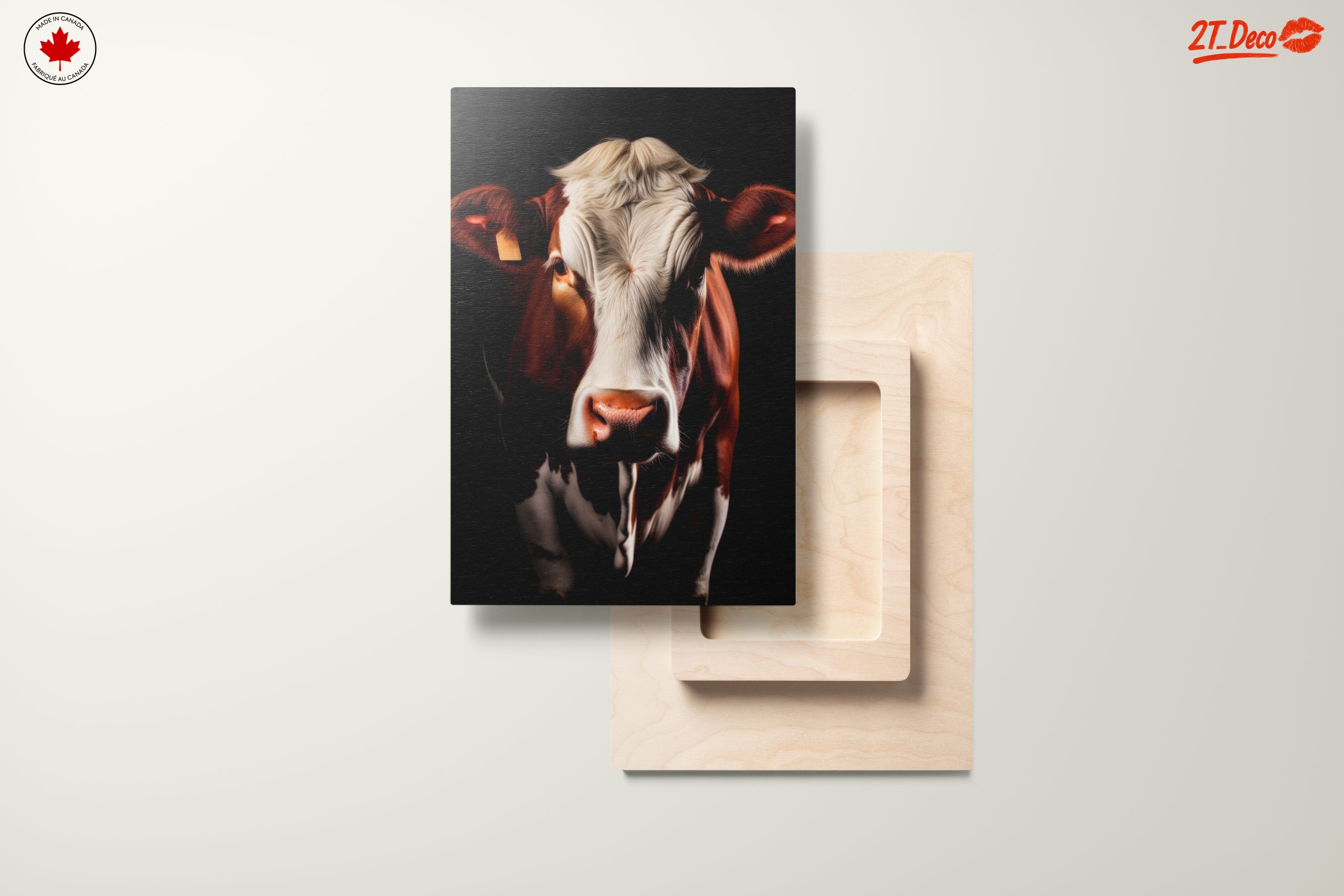 Lifelike Cow Portrait with Black Background - Image 11