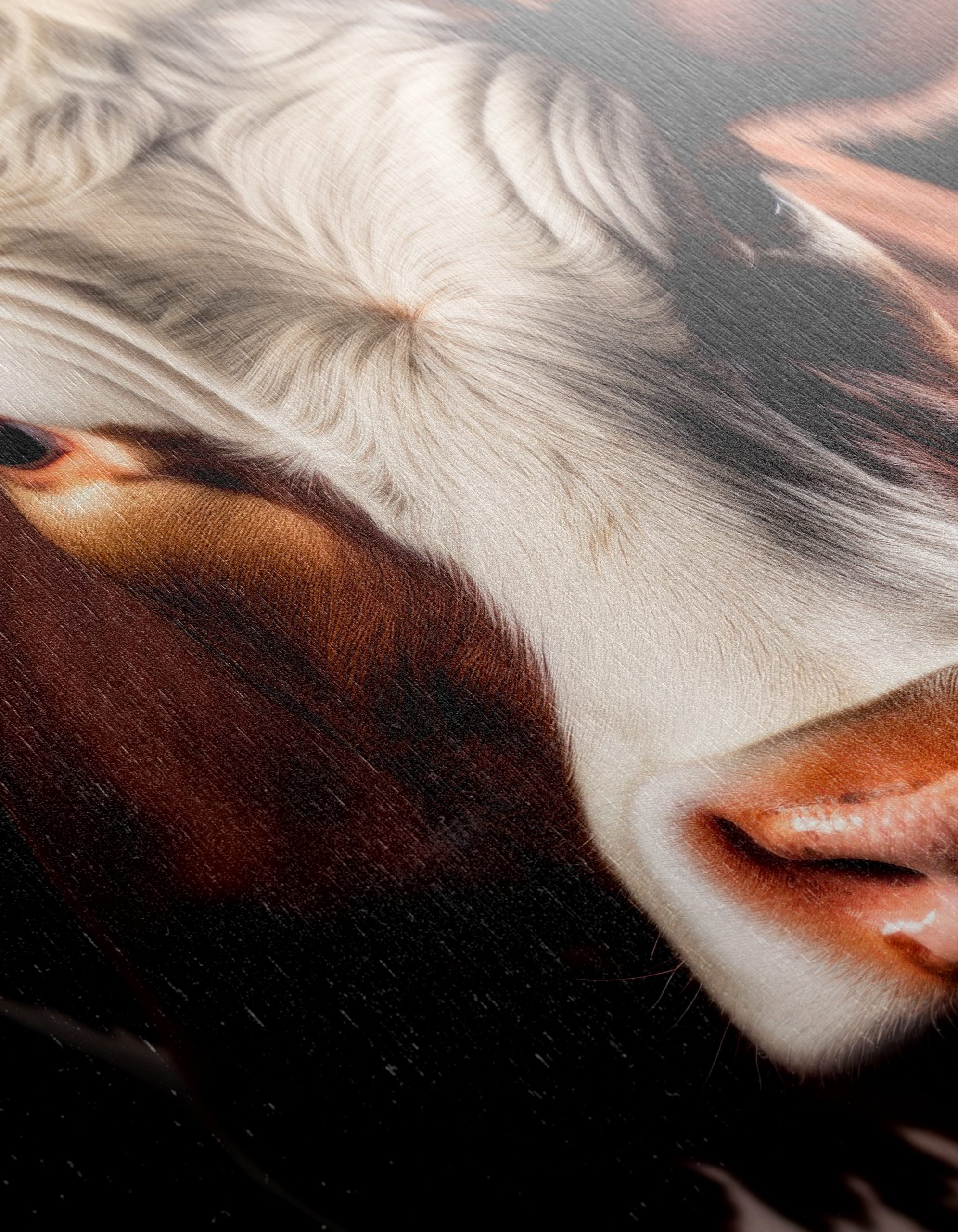 Lifelike Cow Portrait with Black Background - Image 12