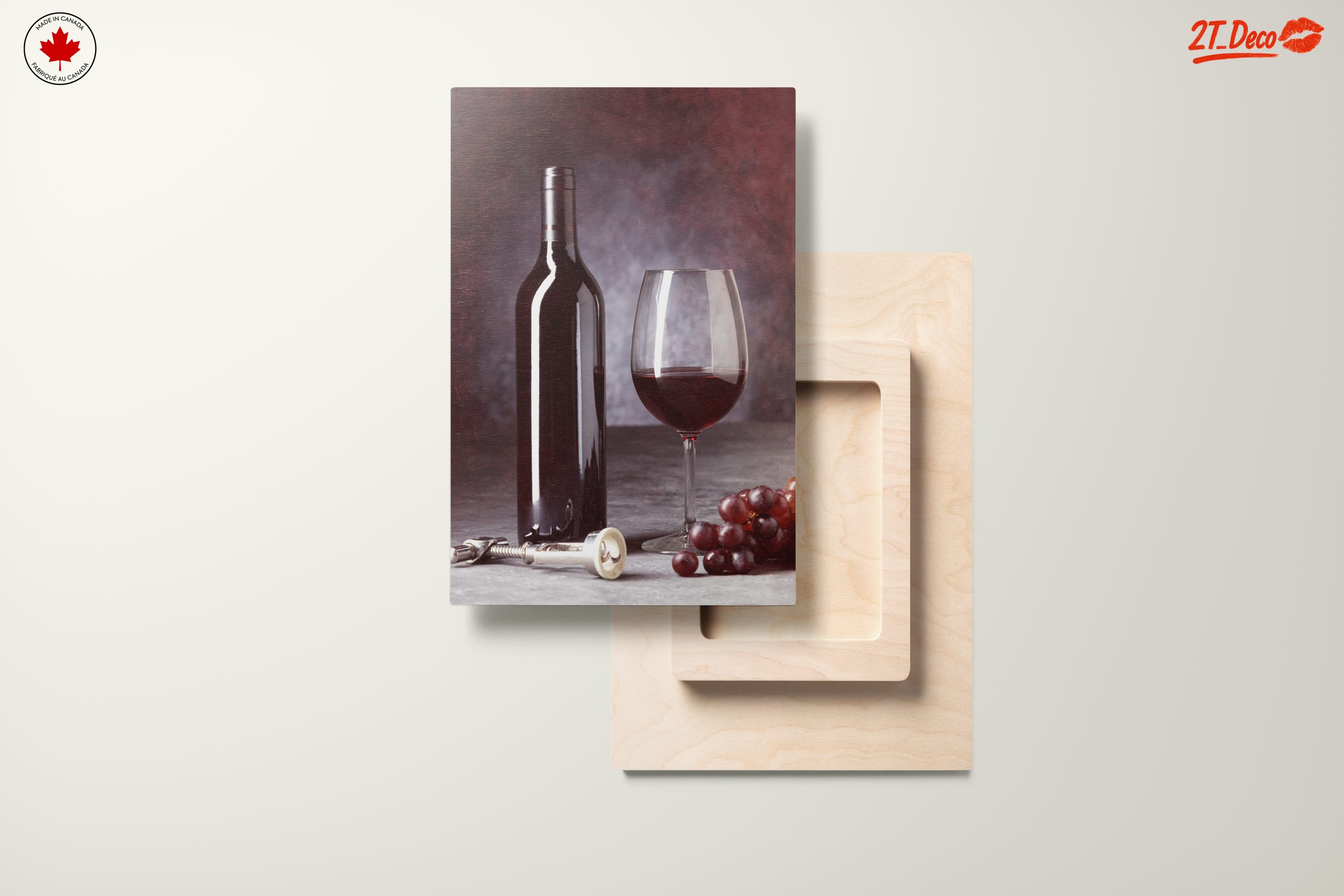 Elegant Red Wine Bottle and Glass Art - Image 11