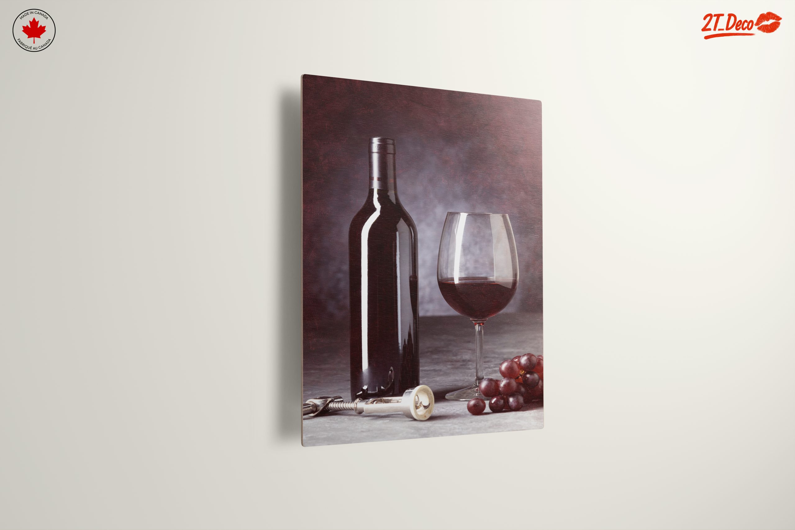 Elegant Red Wine Bottle and Glass Art - Image 13