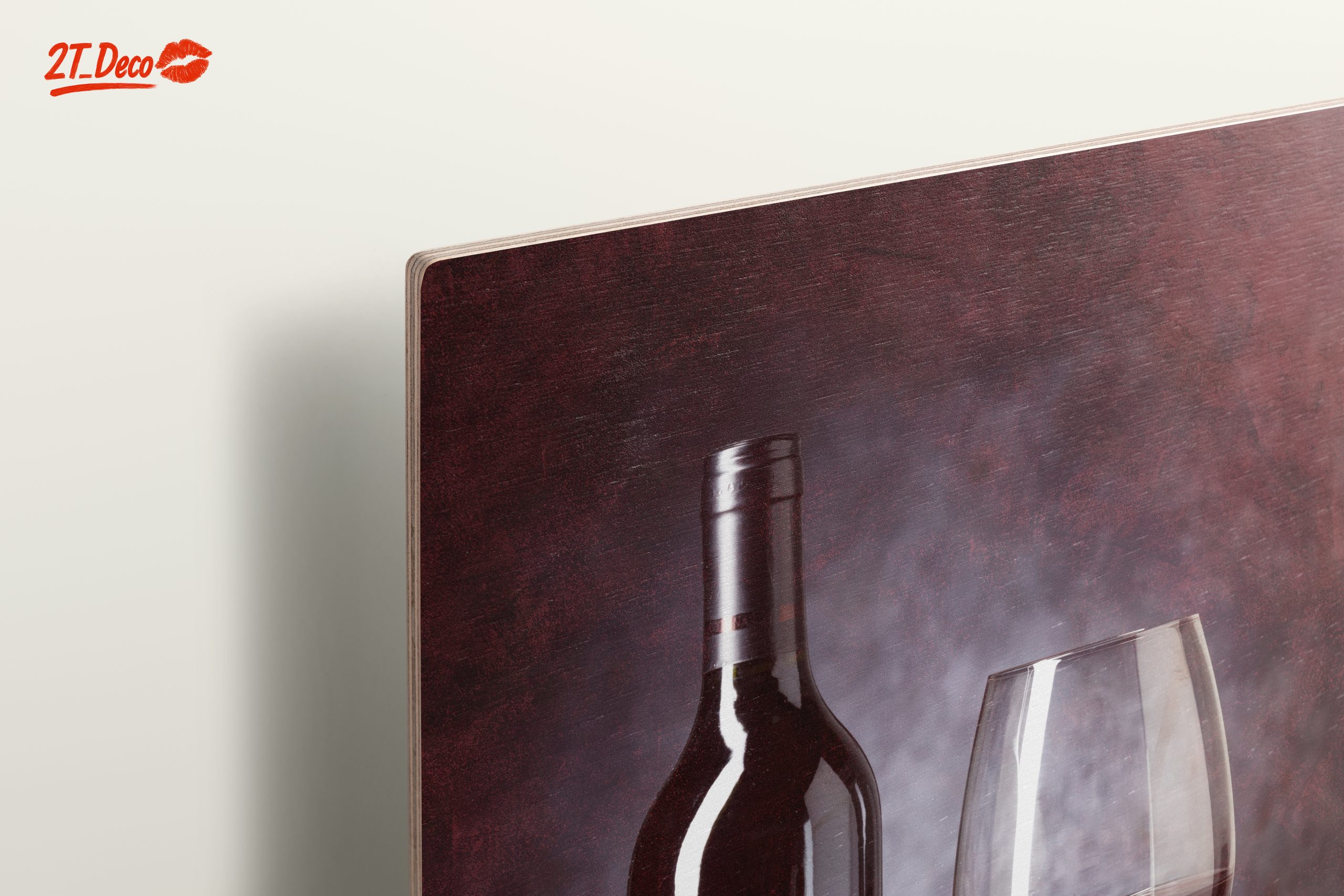 Elegant Red Wine Bottle and Glass Art - Image 15
