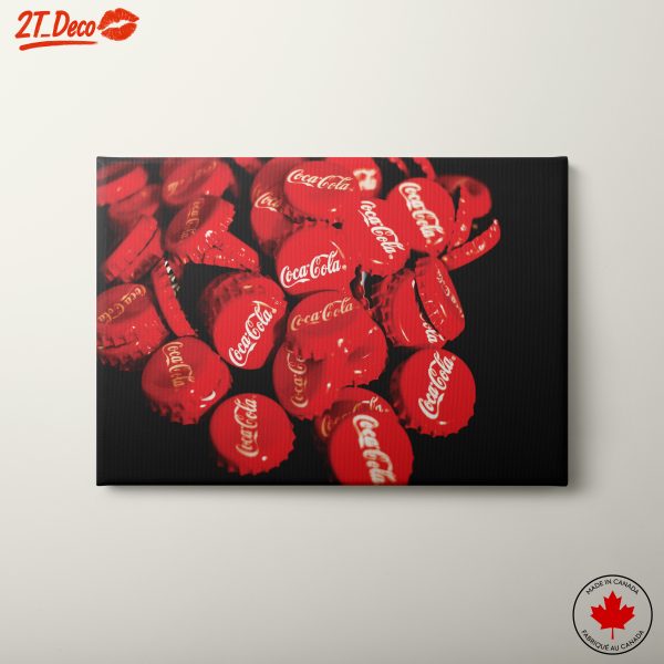 Vibrant Coca-Cola Bottle Caps Art