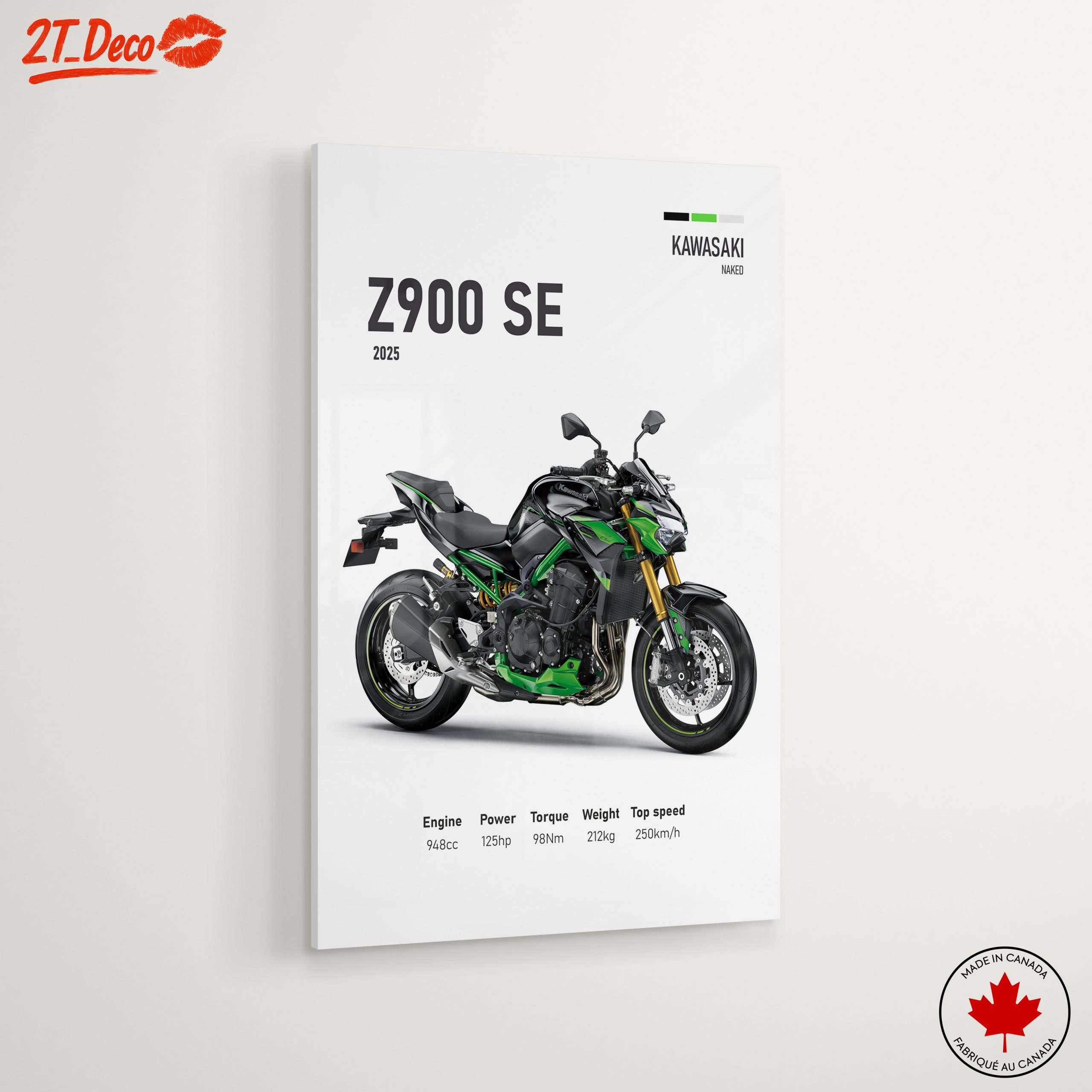 Kawasaki Z900 SE 2025 Motorcycle Art - Image 6