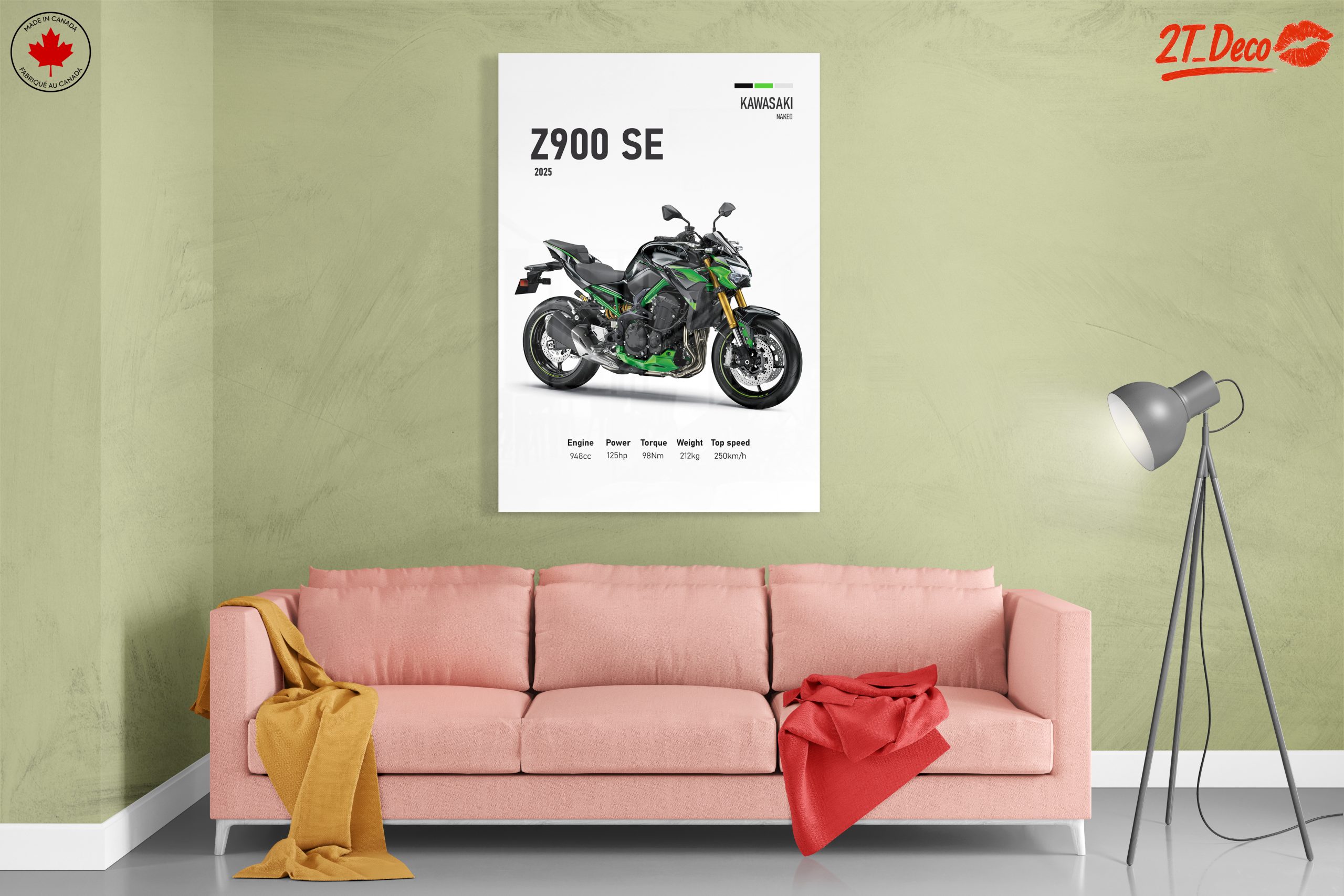 Kawasaki Z900 SE 2025 Motorcycle Art - Image 7
