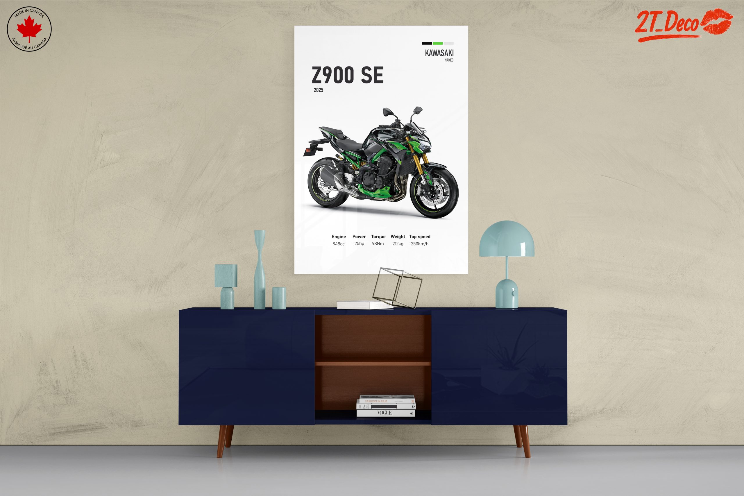 Kawasaki Z900 SE 2025 Motorcycle Art - Image 8