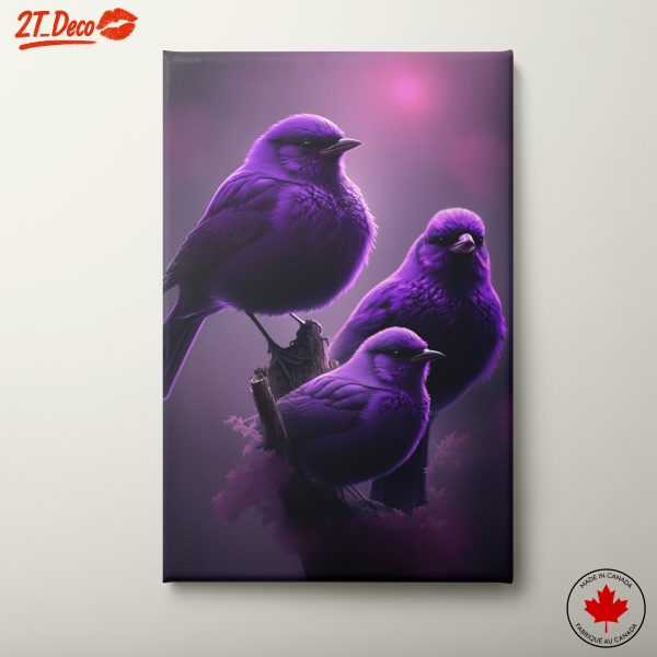 Purple Birds Wall Art