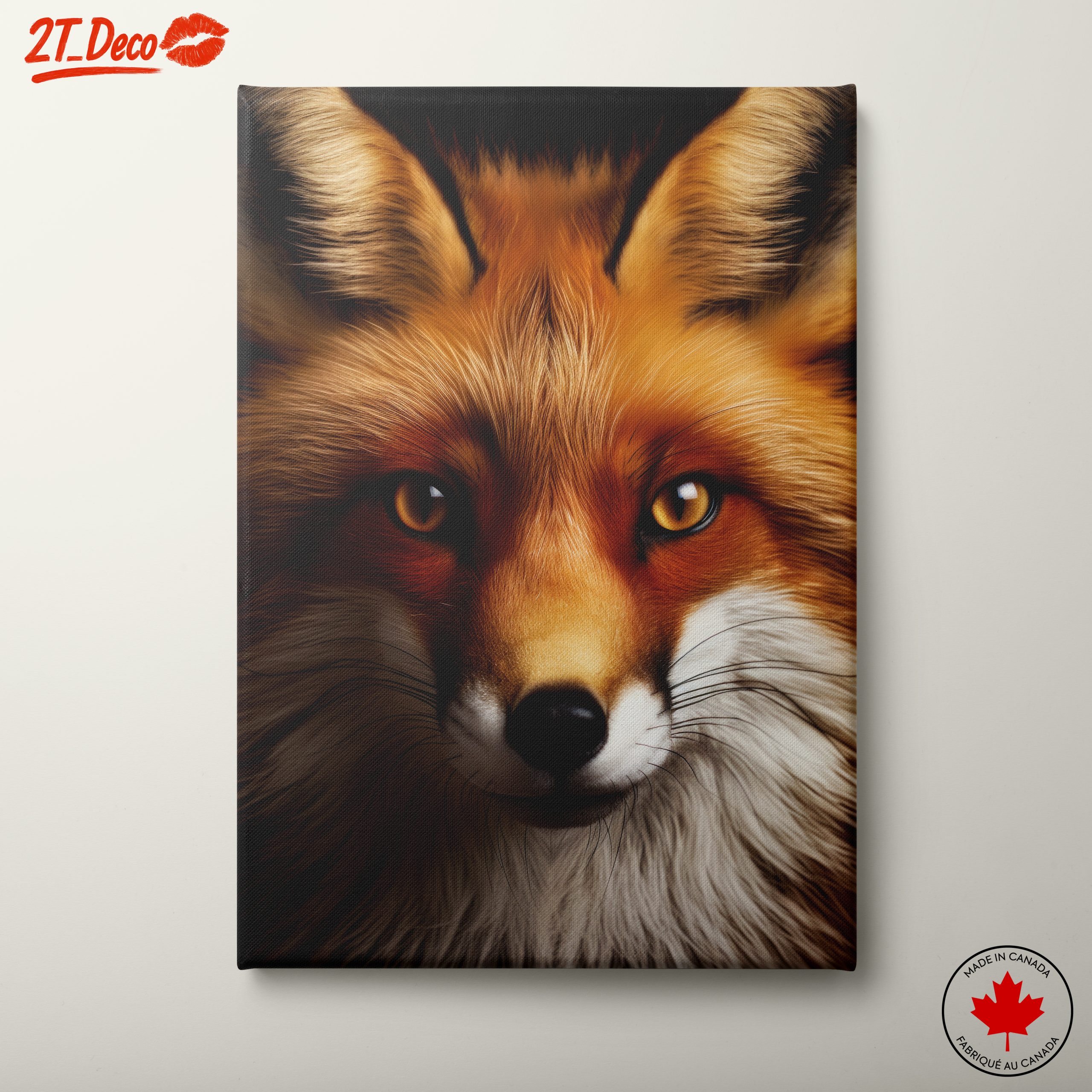 Realistic Fox Portrait in Vibrant Colors