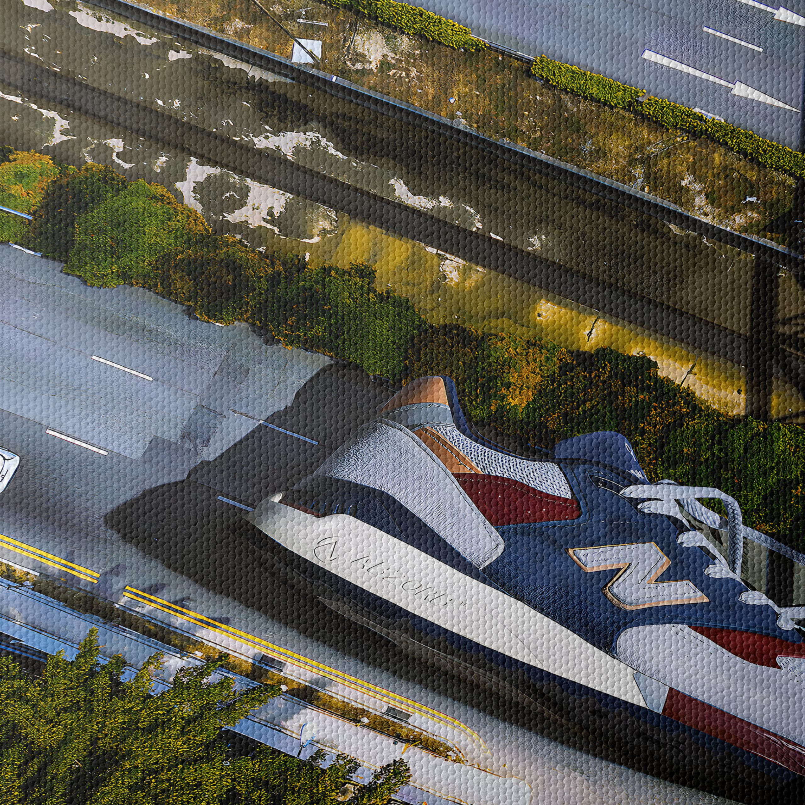 Stylized Urban Lifestyle Artwork Featuring Sneakers - Image 4
