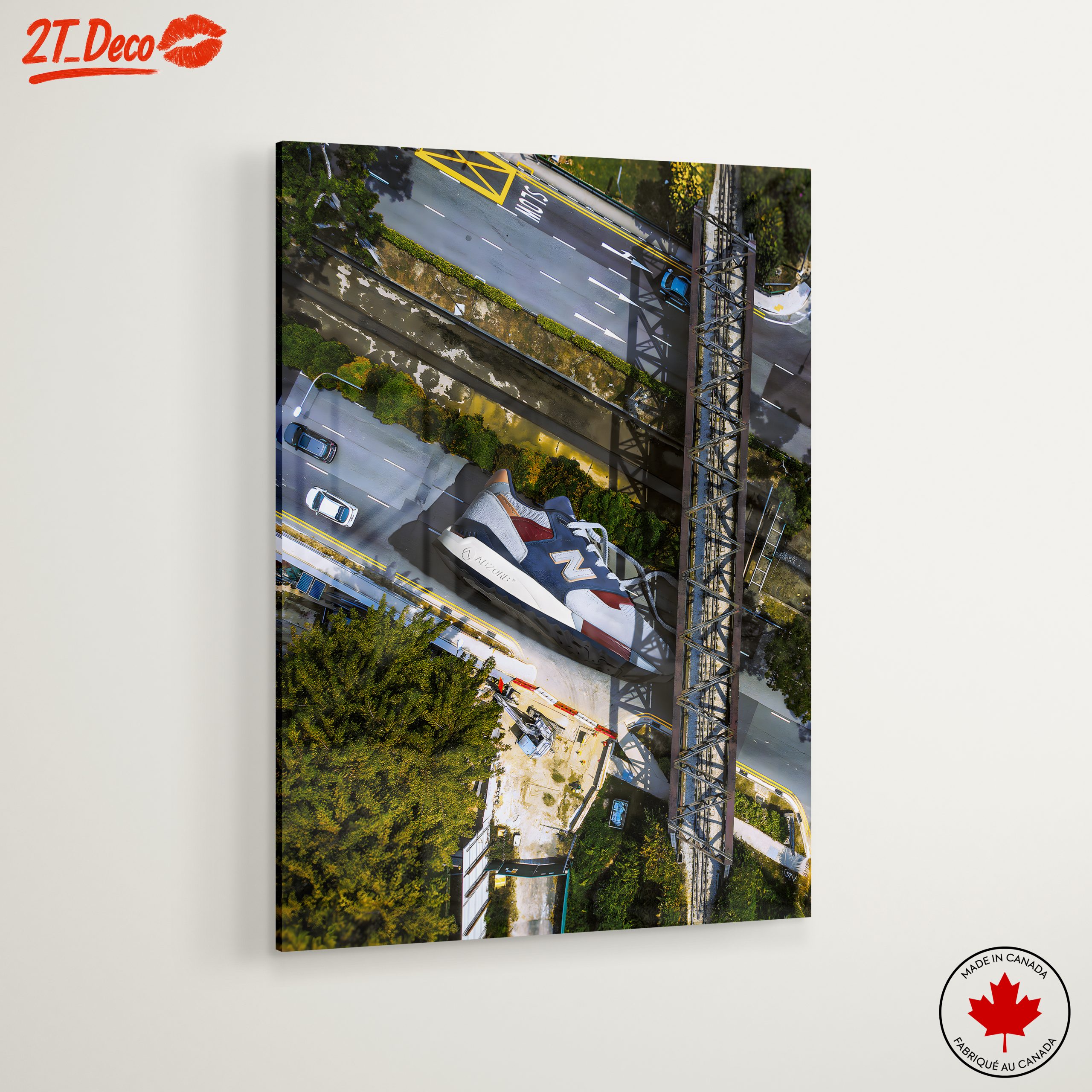 Stylized Urban Lifestyle Artwork Featuring Sneakers - Image 6
