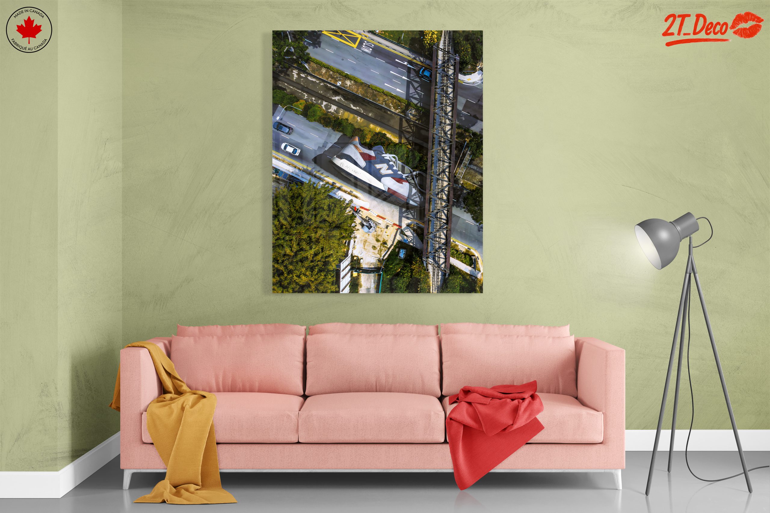 Stylized Urban Lifestyle Artwork Featuring Sneakers - Image 7