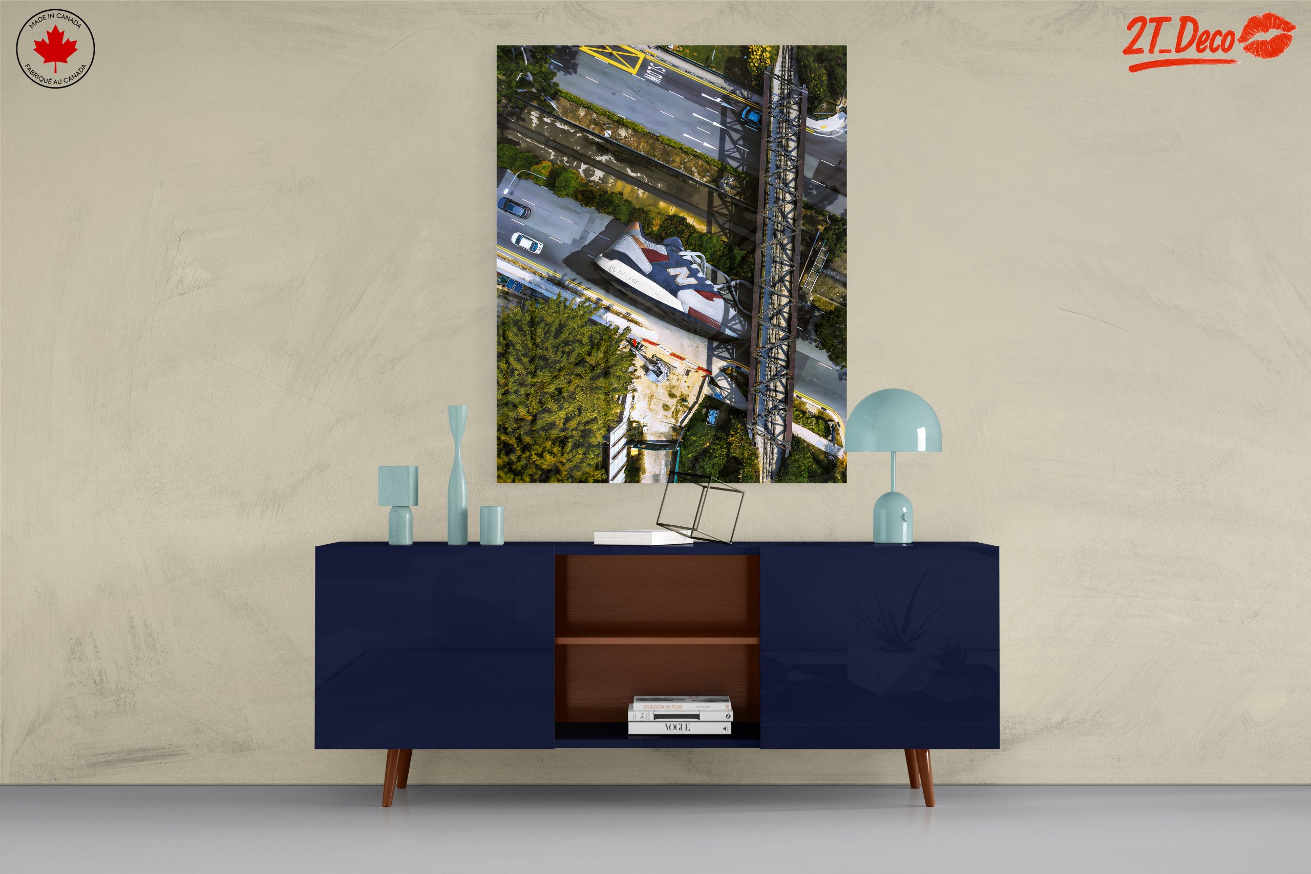 Stylized Urban Lifestyle Artwork Featuring Sneakers - Image 8
