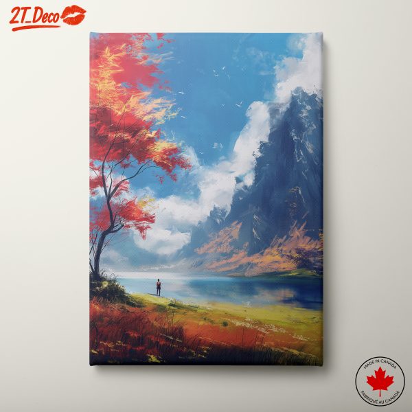 Vibrant Adventure Landscape with Autumn Trees