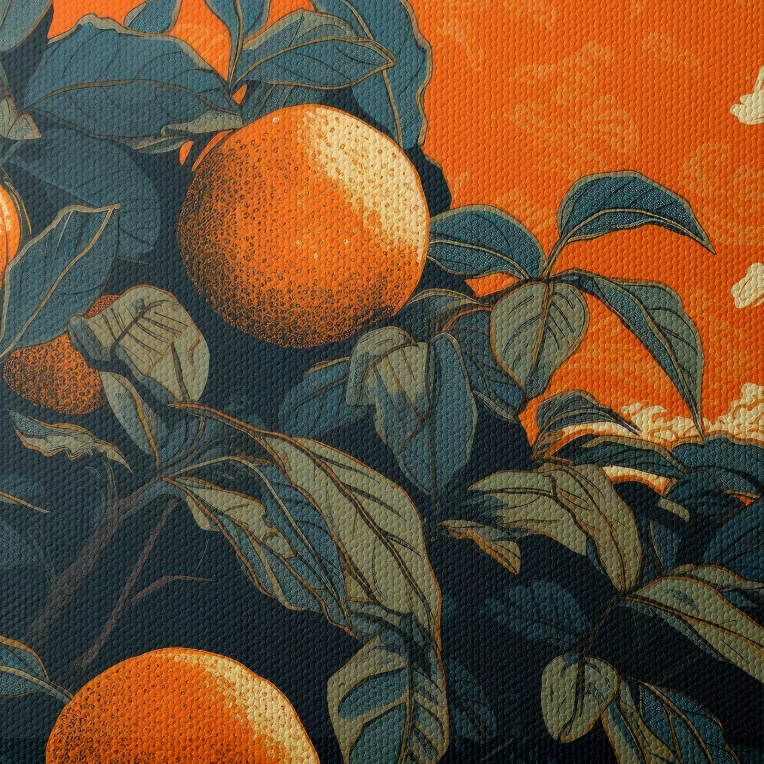 Lush Botanical Art with Oranges and Leaves - Image 4