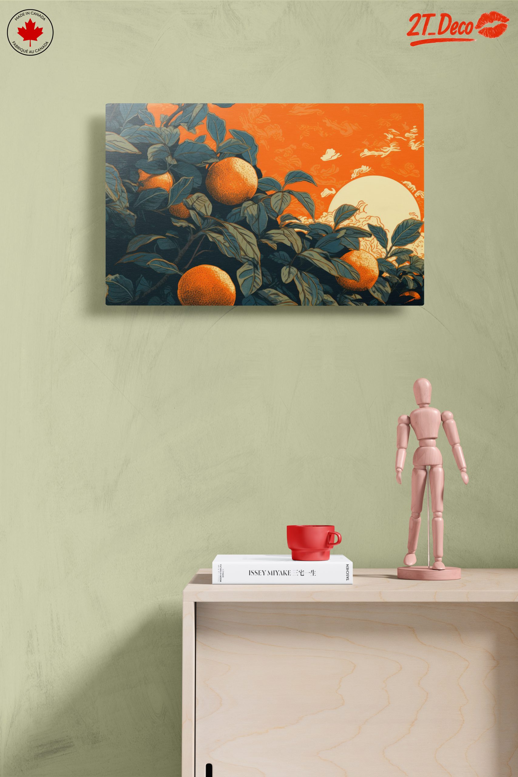Lush Botanical Art with Oranges and Leaves - Image 14