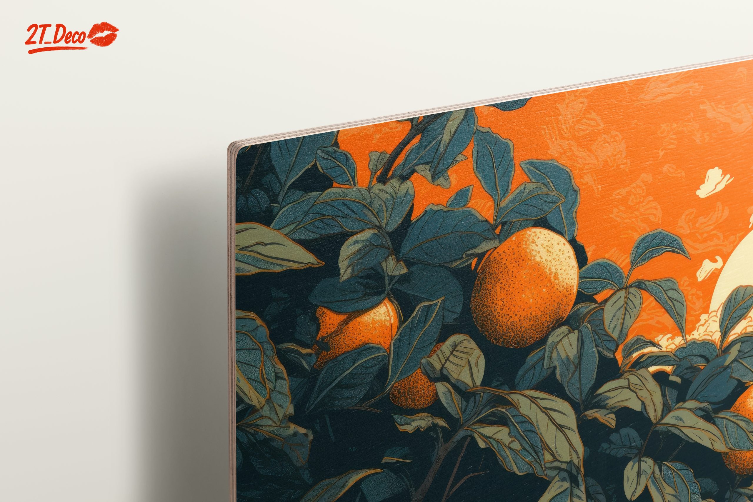 Lush Botanical Art with Oranges and Leaves - Image 15