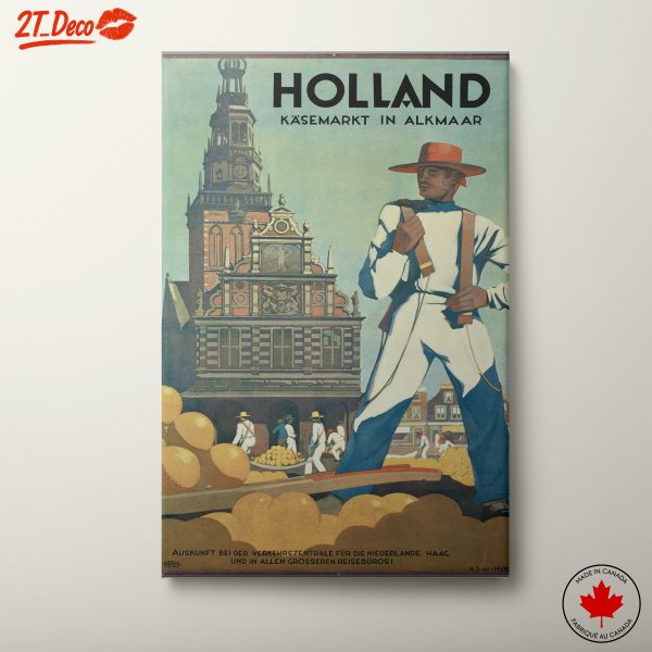 Vintage Dutch Market Scene in Alkmaar