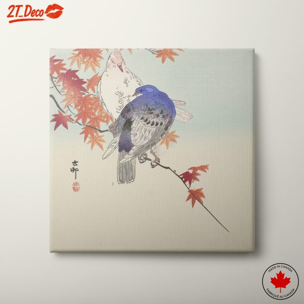 Two Birds Among Maple Leaves