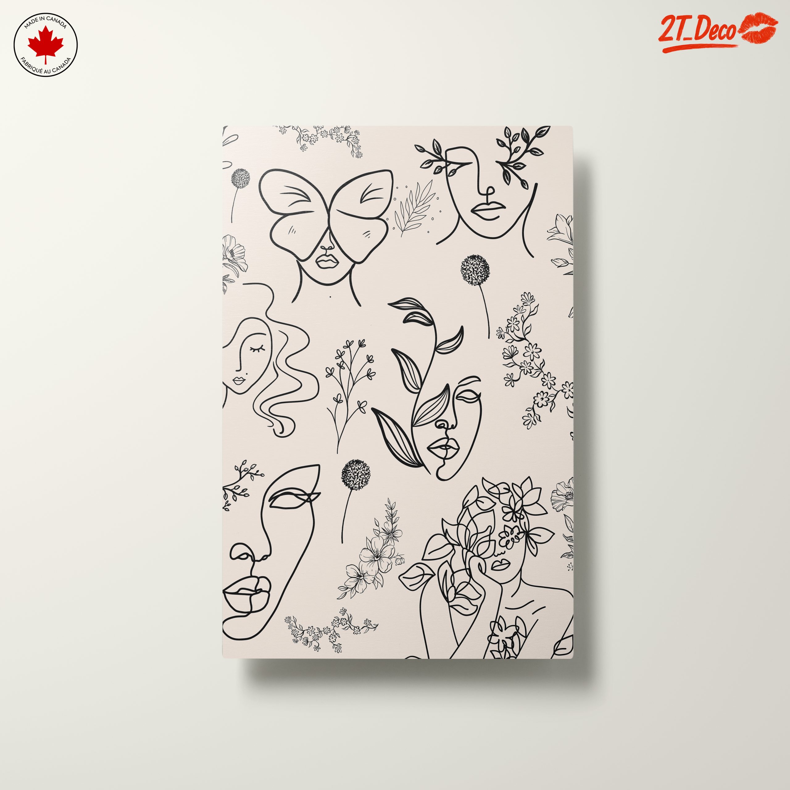Stylish Contemporary Portrait Art with Floral Elements - Image 10