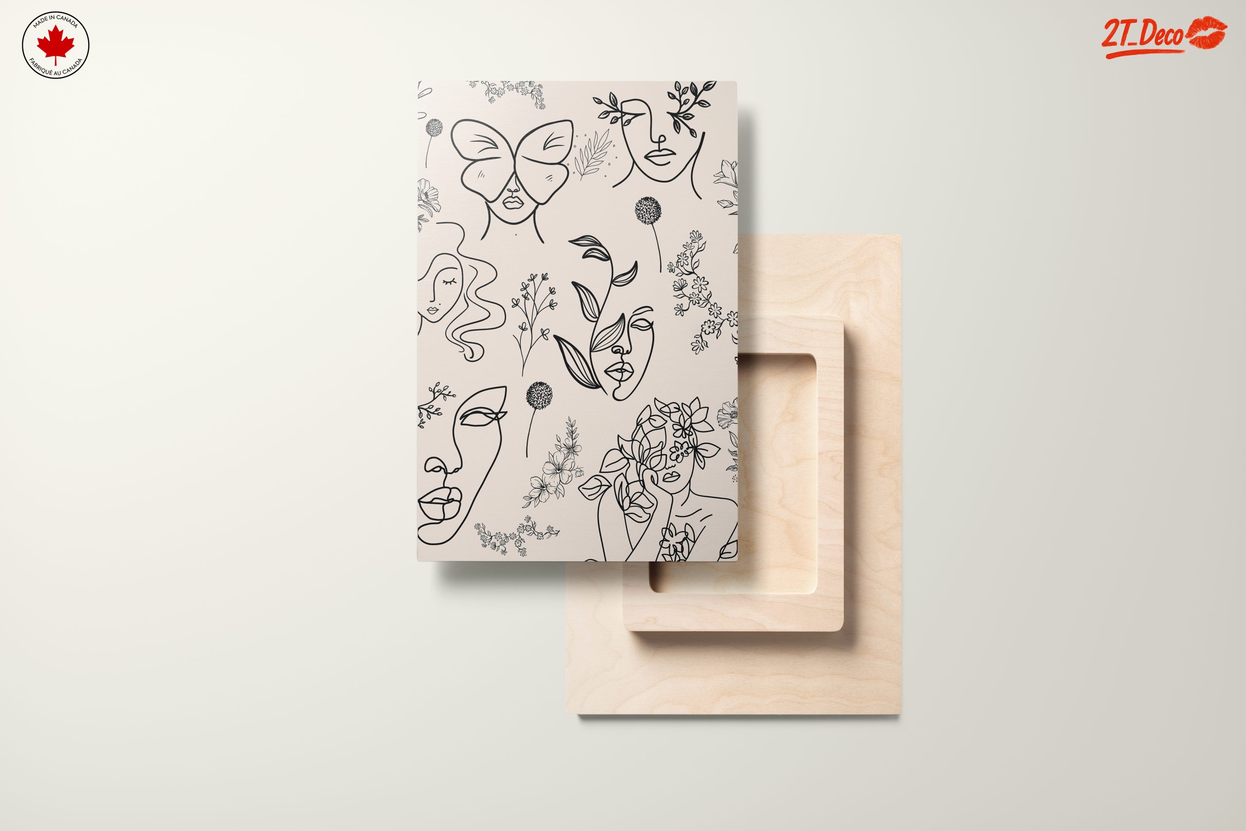 Stylish Contemporary Portrait Art with Floral Elements - Image 11