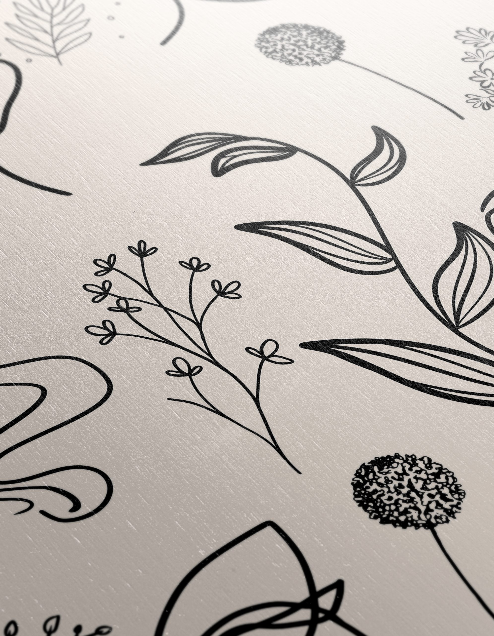 Stylish Contemporary Portrait Art with Floral Elements - Image 12