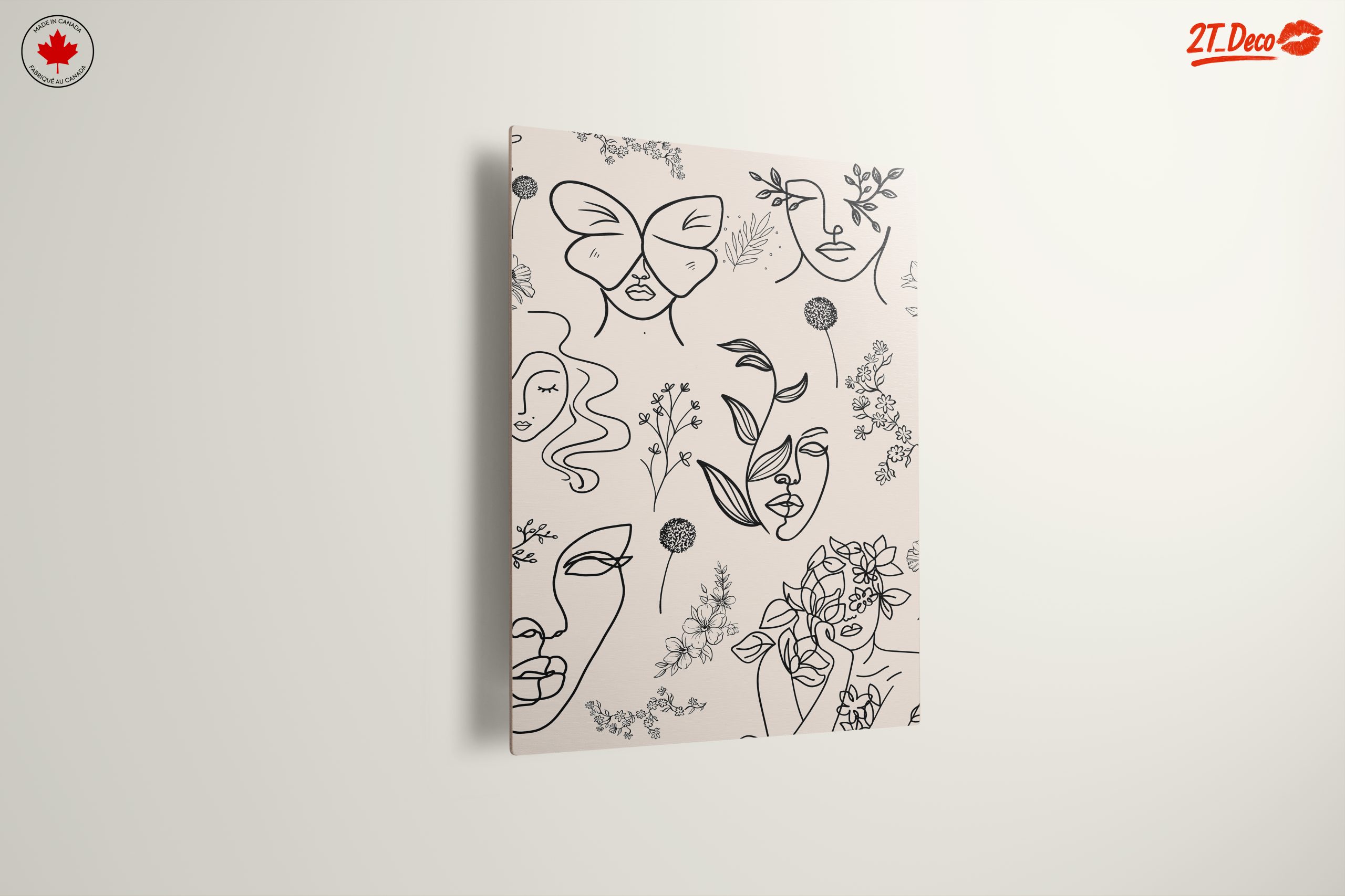 Stylish Contemporary Portrait Art with Floral Elements - Image 13