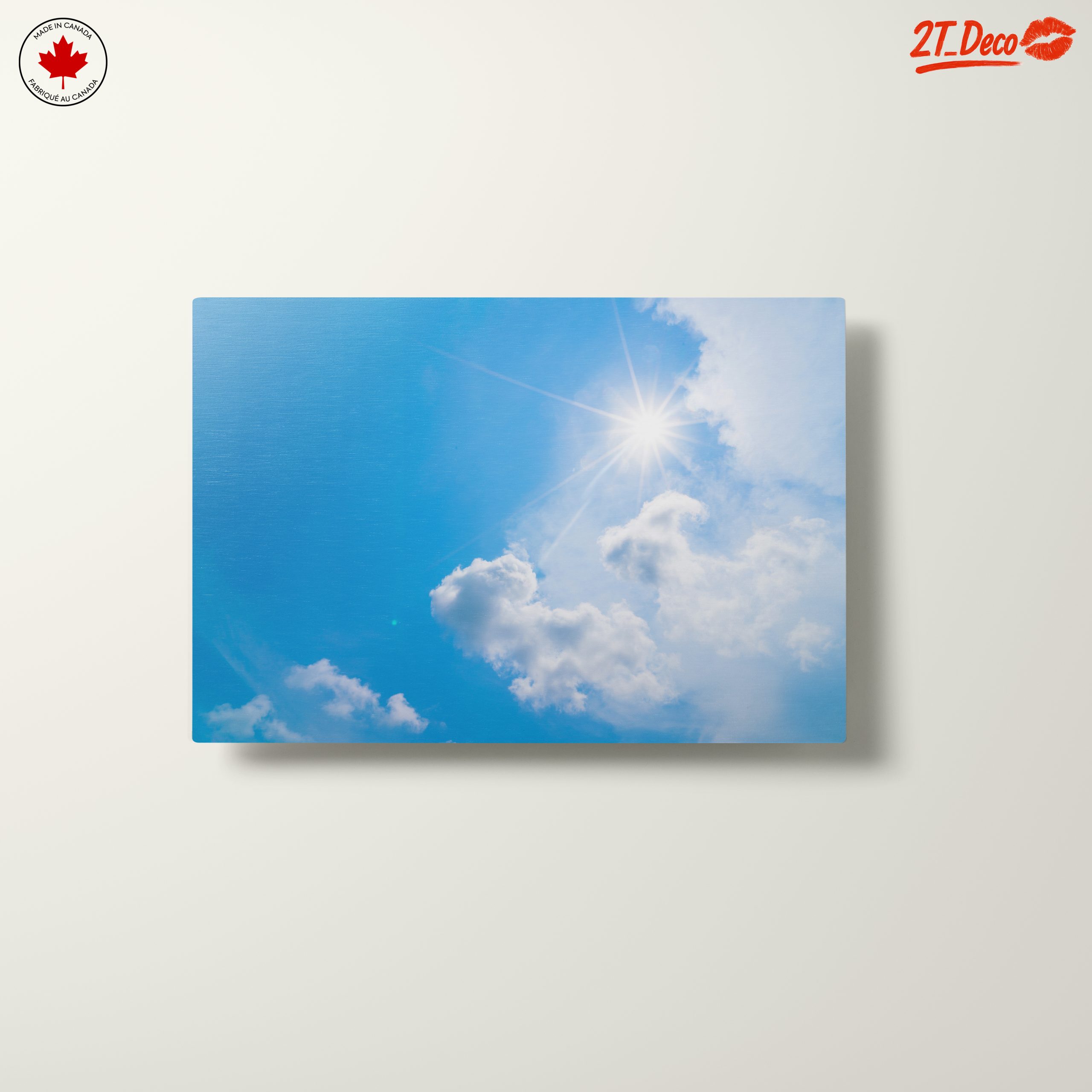 Vibrant Blue Sky with Sunlight and Clouds - Image 10