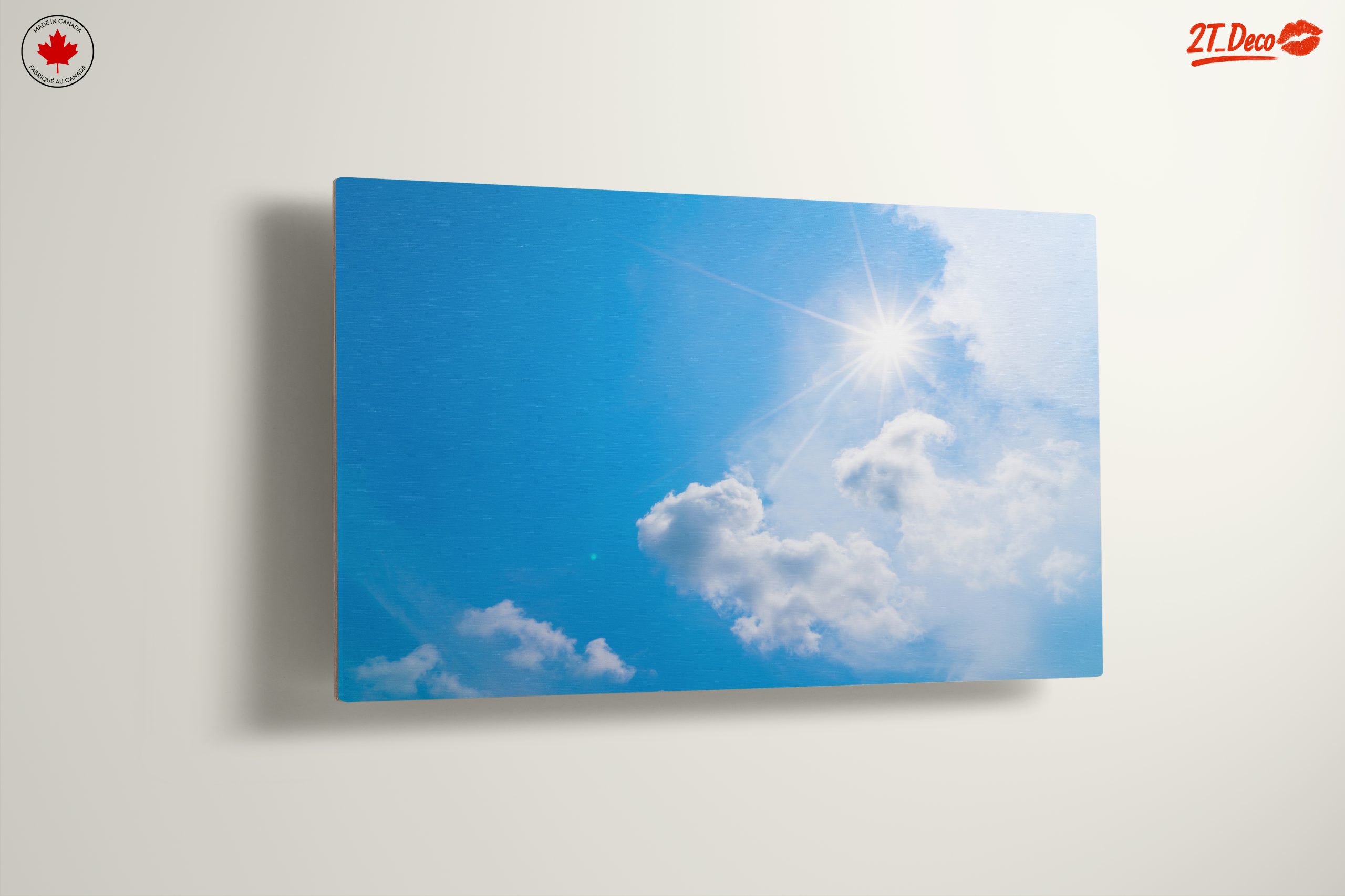 Vibrant Blue Sky with Sunlight and Clouds - Image 13