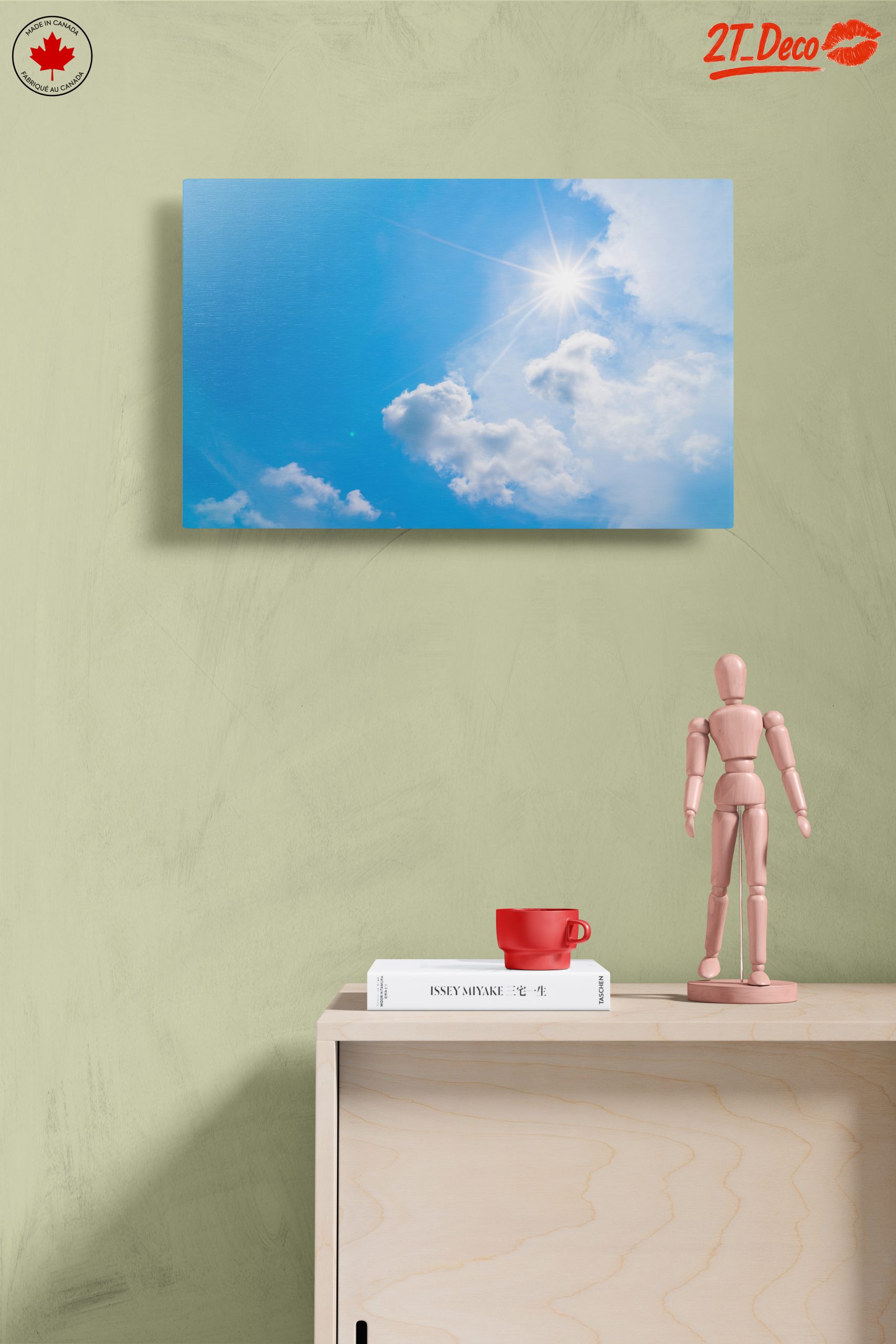 Vibrant Blue Sky with Sunlight and Clouds - Image 14