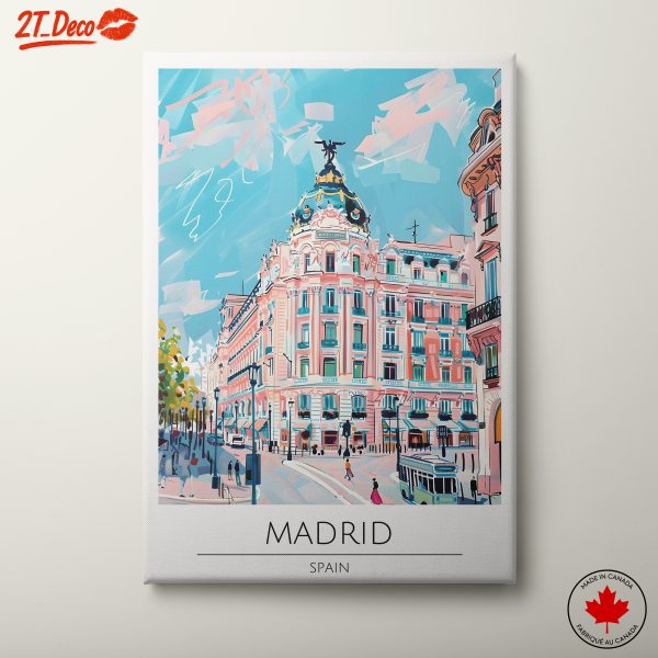 Cityscape of Madrid in Beautiful Colors