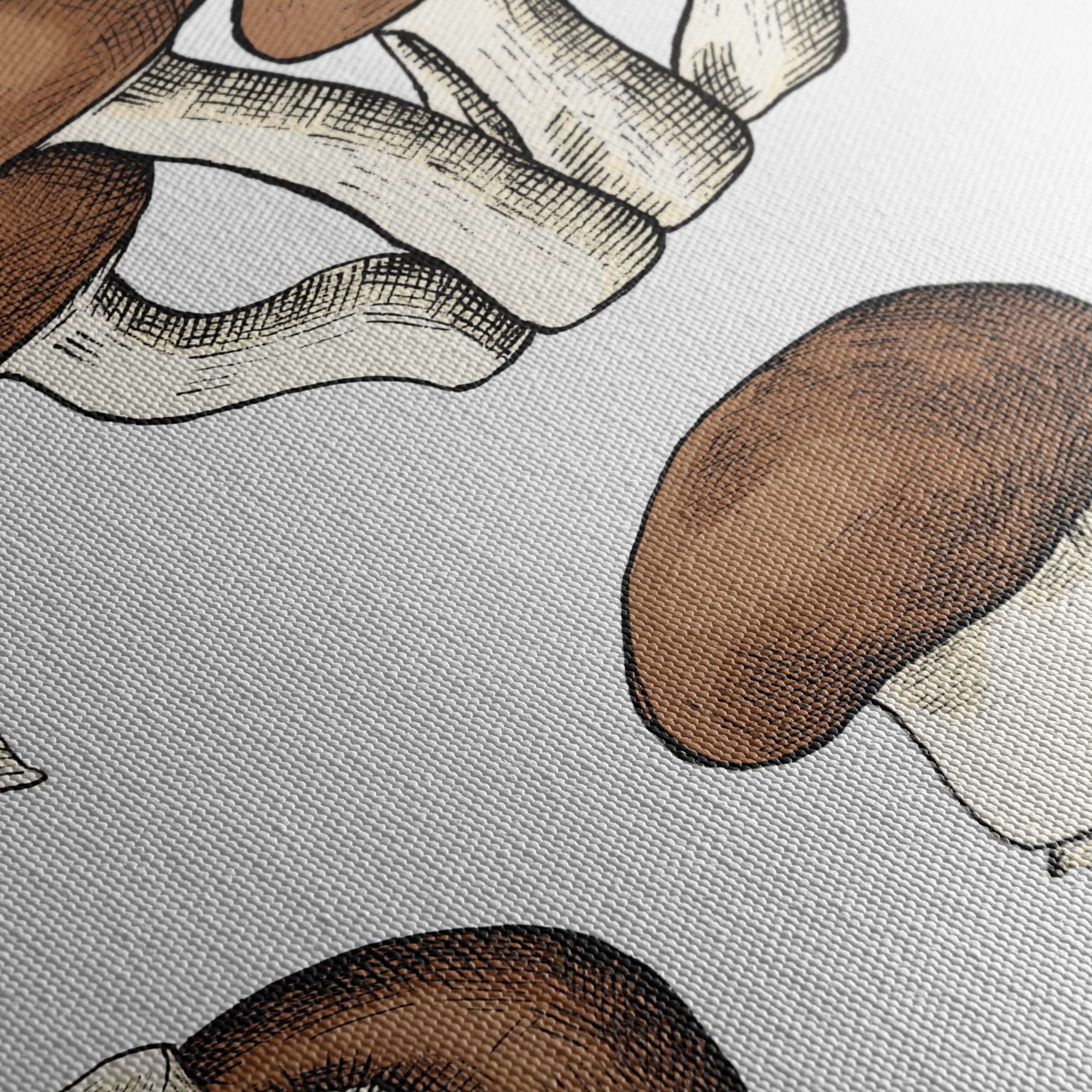Artistic Botanical Mushroom Illustrations for Home Decor - Image 5